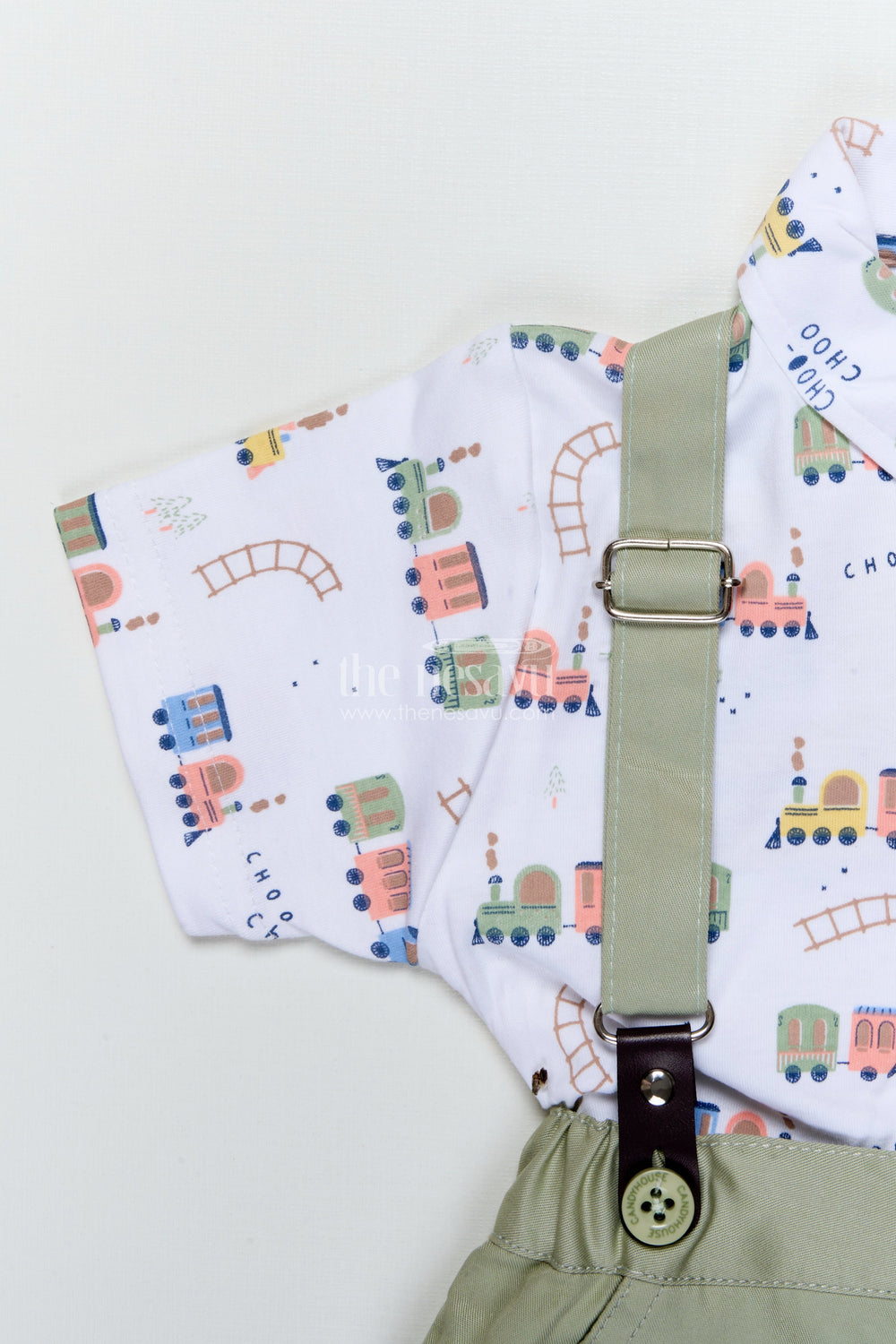 The Nesavu Boys Casual Set Boys Casual Cotton Outfit Set with Animal Print Shirt for Fun Outings Nesavu Nesavu boys cotton casual set animal print shirt  perfect playdates outdoor fun