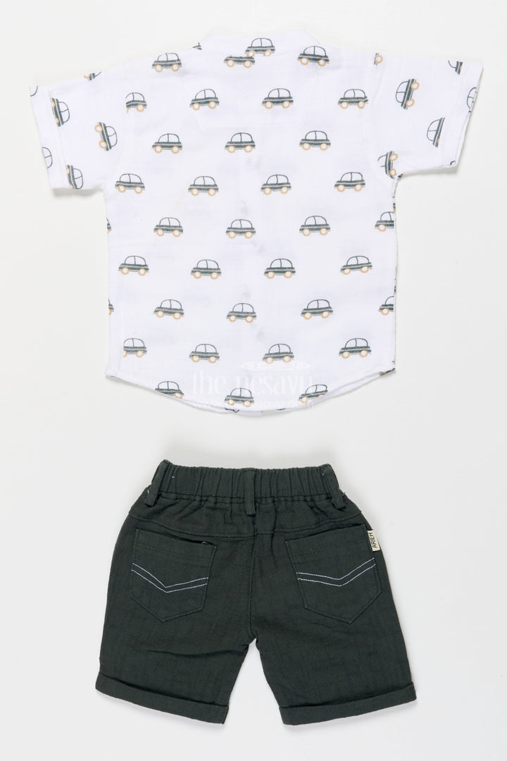 The Nesavu Boys Casual Set Boys Casual Cotton Set for Everyday Wear and Outdoor Play Nesavu Nesavu boys muslin cotton casual set digital print daily wear outdoor fun