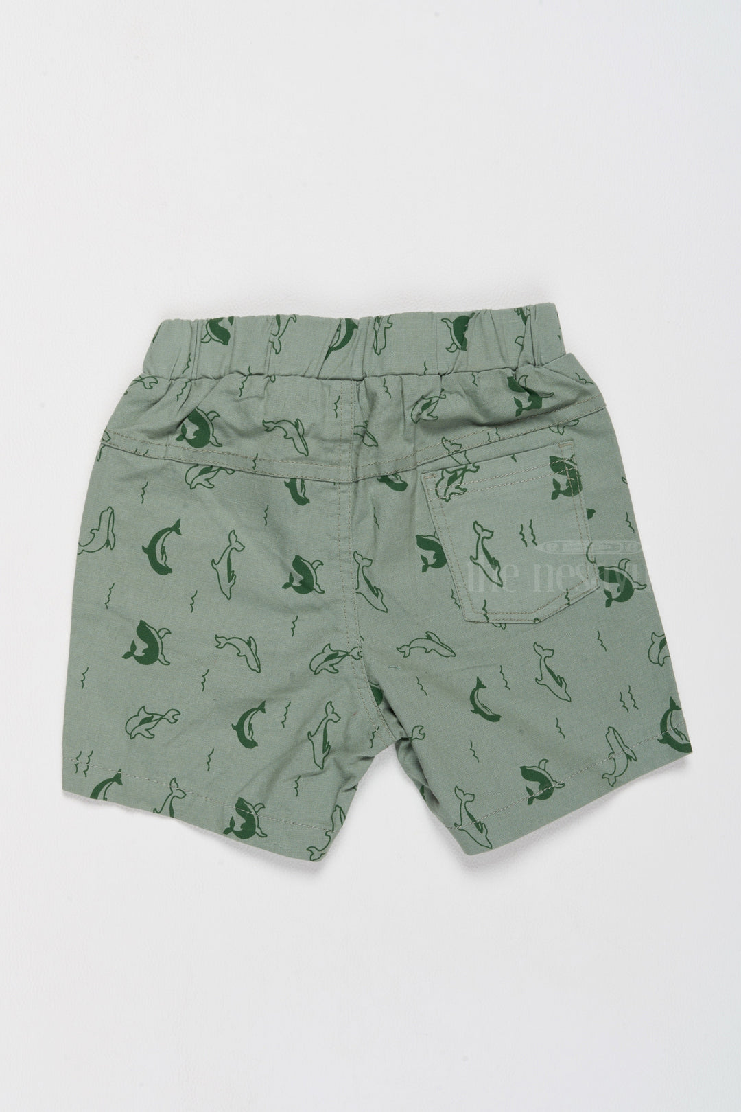 The Nesavu Boys Shorts Boys Casual Cotton Shorts with Fun Dolphin Print and Flexible Waist Nesavu Boys Cotton Casual Shorts Dolphin Print Adjustable Fit | The Nesavu