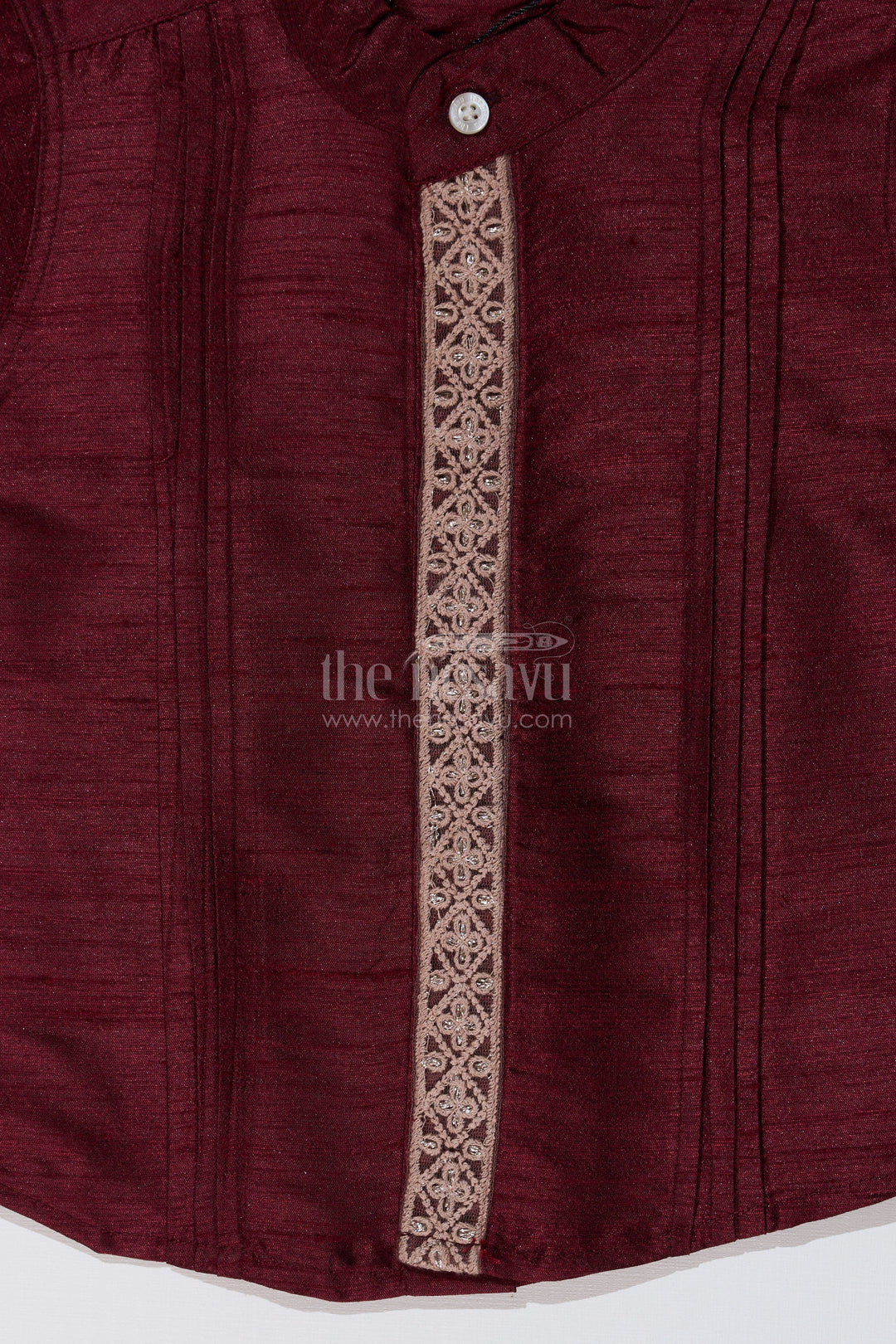 The Nesavu Boys Silk Shirt Boys Casual Half Shirt with Silk Blend Fabric and Elegant Embroidery for a Stylish Traditional Look Nesavu Boys Casual Half Shirt Silk Blend Fabric Elegant Embroidery Traditional Wear | The Nesavu