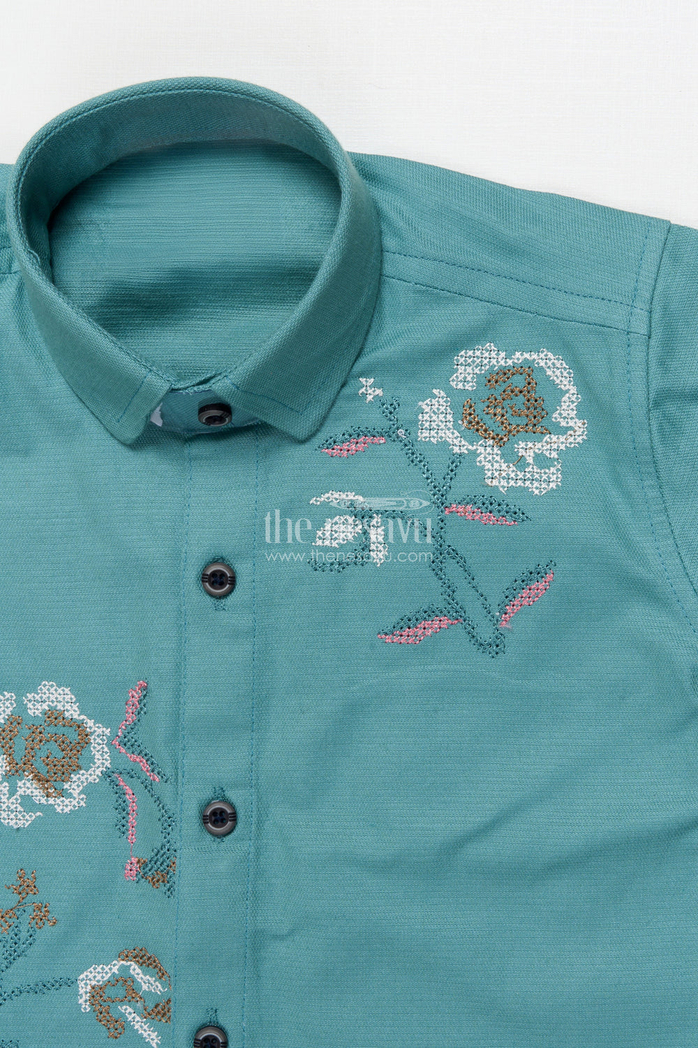 The Nesavu Boys Casual Set Boys Casual Kurta Set for Family Outings and Festive Gatherings Nesavu Nesavu boys casual kurta set thread embroidery festive family occasions
