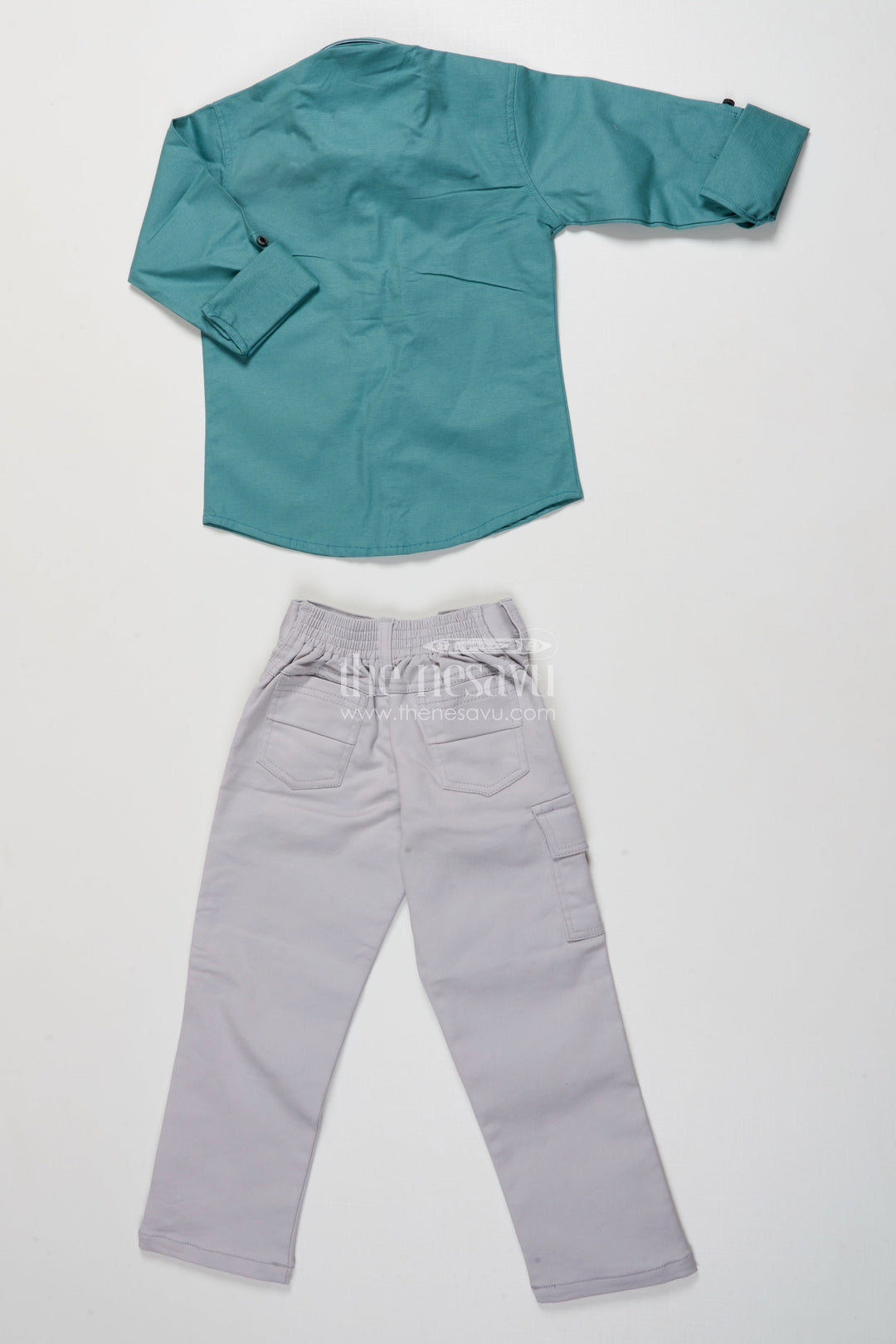 The Nesavu Boys Casual Set Boys Casual Kurta Set for Family Outings and Festive Gatherings Nesavu Nesavu boys casual kurta set thread embroidery festive family occasions