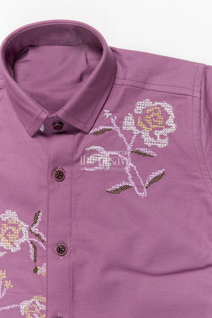 The Nesavu Boys Casual Set Boys Casual Kurta Set for Traditional Events and Outings Nesavu Nesavu boys casual ethnic kurta set thread embroidery school festive use