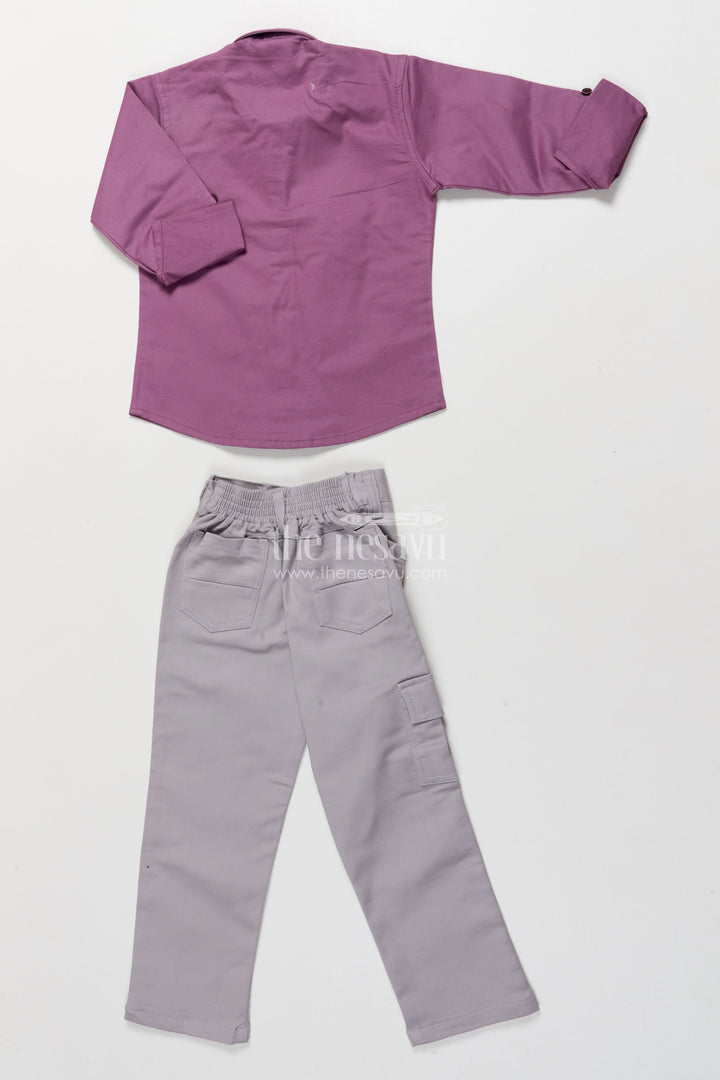 The Nesavu Boys Casual Set Boys Casual Kurta Set for Traditional Events and Outings Nesavu Nesavu boys casual ethnic kurta set thread embroidery school festive use