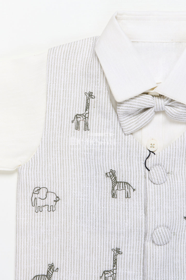 The Nesavu Boys Casual Set Boys Casual Set for Birthdays and Family Day Outings Nesavu Nesavu boys casual outfit printed jacket birthdays smart family outings