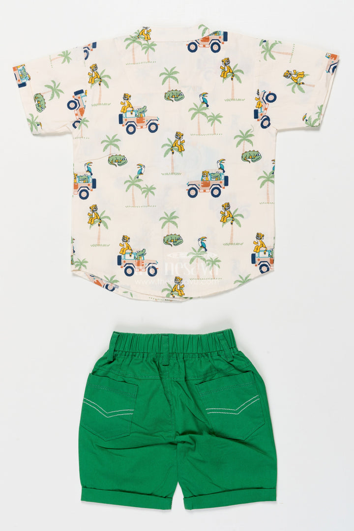 The Nesavu Boys Casual Set Boys Casual Set for Playtime and Family Outings Nesavu Nesavu boys casual set cotton digital print playtime family outings