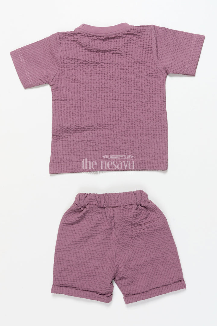 The Nesavu Boys Casual Set Boys Casual Set with Crossbody Bag for Playdates and Travel Days Nesavu Nesavu boys casual set shorts sling bag playdates summer travel days