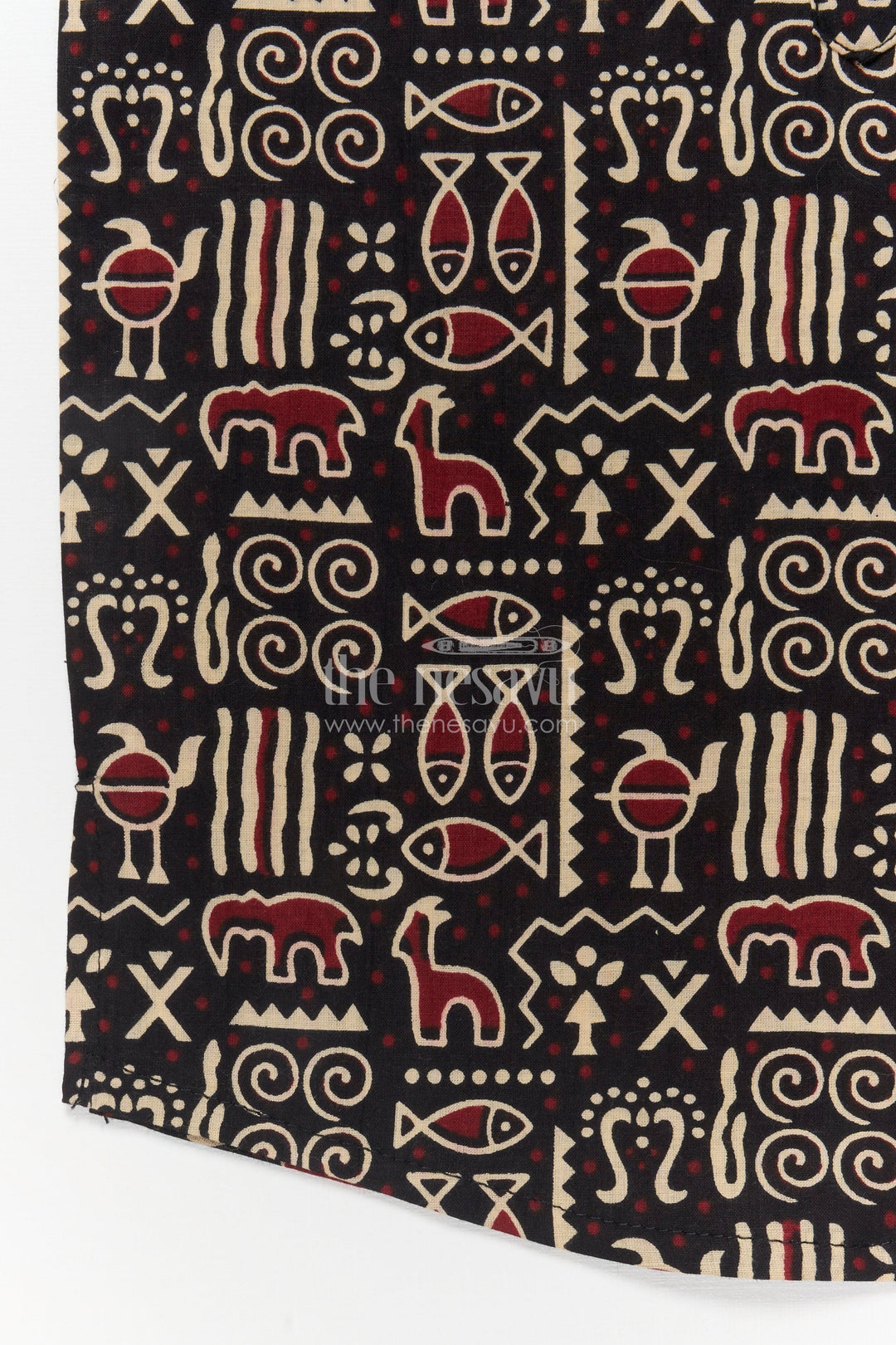 The Nesavu Boys Cotton Shirt Boys Casual Shirt with Ethnic Digital Print for Festive Dressing Nesavu Nesavu boys ethnic digital printed shirt – festive cotton wear for casual occasions