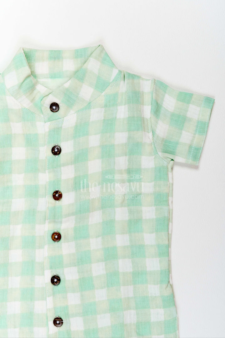 The Nesavu Boys Casual Set Boys Checked Casual Co Ord Set for Holidays and Weekend Outings Nesavu Nesavu Boys Checked Casual Co Ord Set For Holidays Weekend Outings Playdates And Relaxed Summer Days