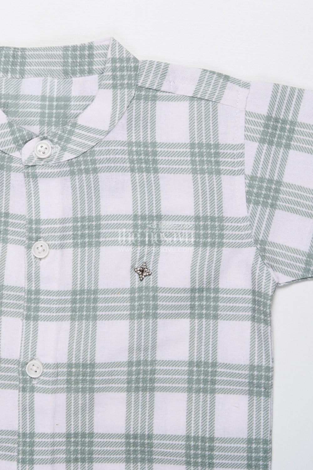 The Nesavu Boys Casual Set Boys Checked Cotton Shirt and Shorts Set for Everyday Summer Comfort Nesavu Nesavu boys checked cotton shirt shorts set summer outings daily wear