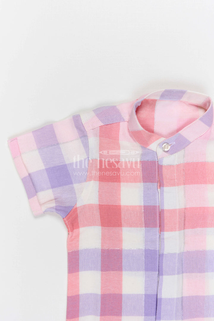 The Nesavu Boys Cotton Shirt Boys Checked Cotton Shirt for Family Outings and Casual Wear Nesavu Nesavu Boys Checked Cotton Shirt For Casual Outings And Everyday Comfort