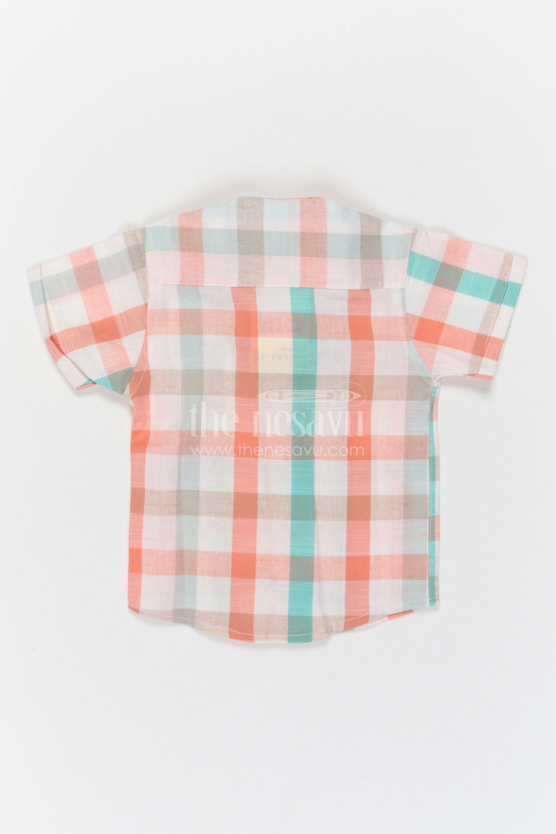 The Nesavu Boys Cotton Shirt Boys Checked Shirt for Birthday Outings and Casual Celebrations Nesavu Nesavu Boys Checked Cotton Shirt For Birthday Outings And Casual Celebrations