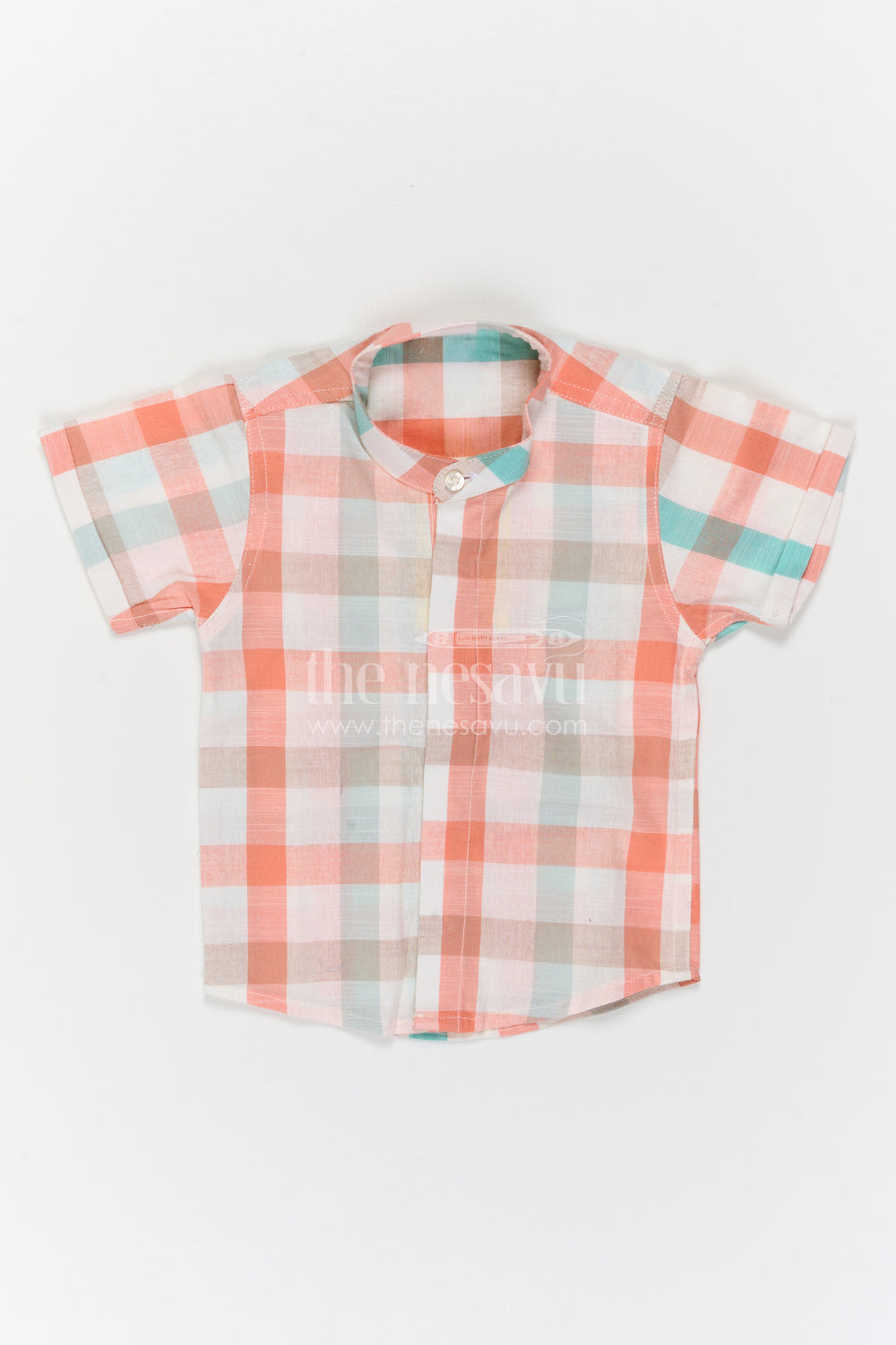 The Nesavu Boys Cotton Shirt Boys Checked Shirt for Birthday Outings and Casual Celebrations Nesavu Nesavu Boys Checked Cotton Shirt For Birthday Outings And Casual Celebrations