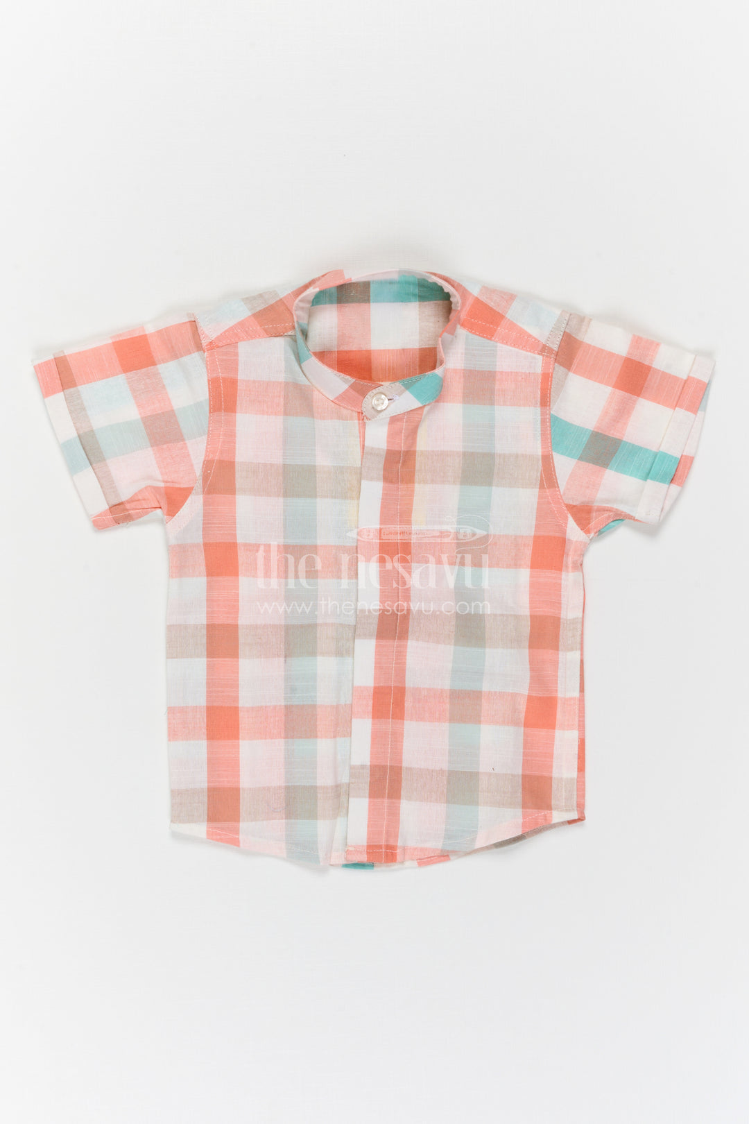 The Nesavu Boys Cotton Shirt Boys Checked Shirt for Birthday Outings and Casual Celebrations Nesavu Nesavu Boys Checked Cotton Shirt For Birthday Outings And Casual Celebrations
