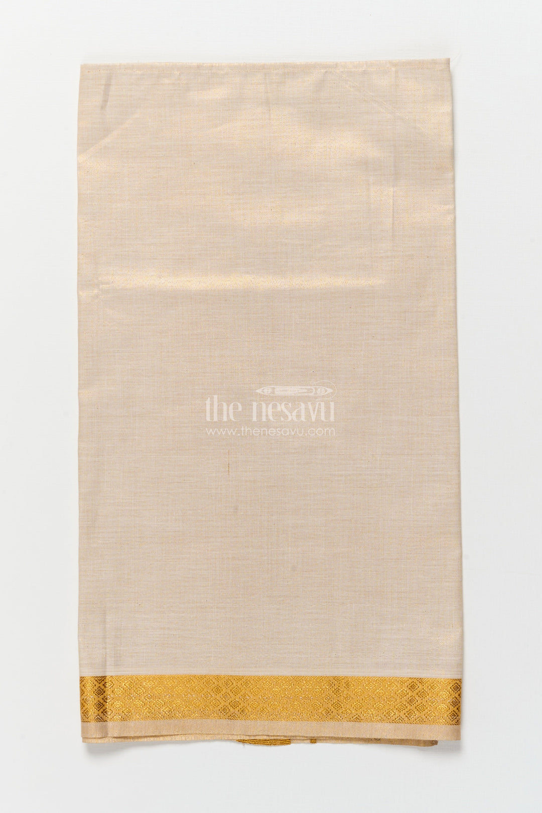 The Nesavu Boys Vesti Boys Classic Vesti for Temple Wear and School Ethnic Day Nesavu Nesavu boys tissue vesti gold border school ethnic wear traditional rituals