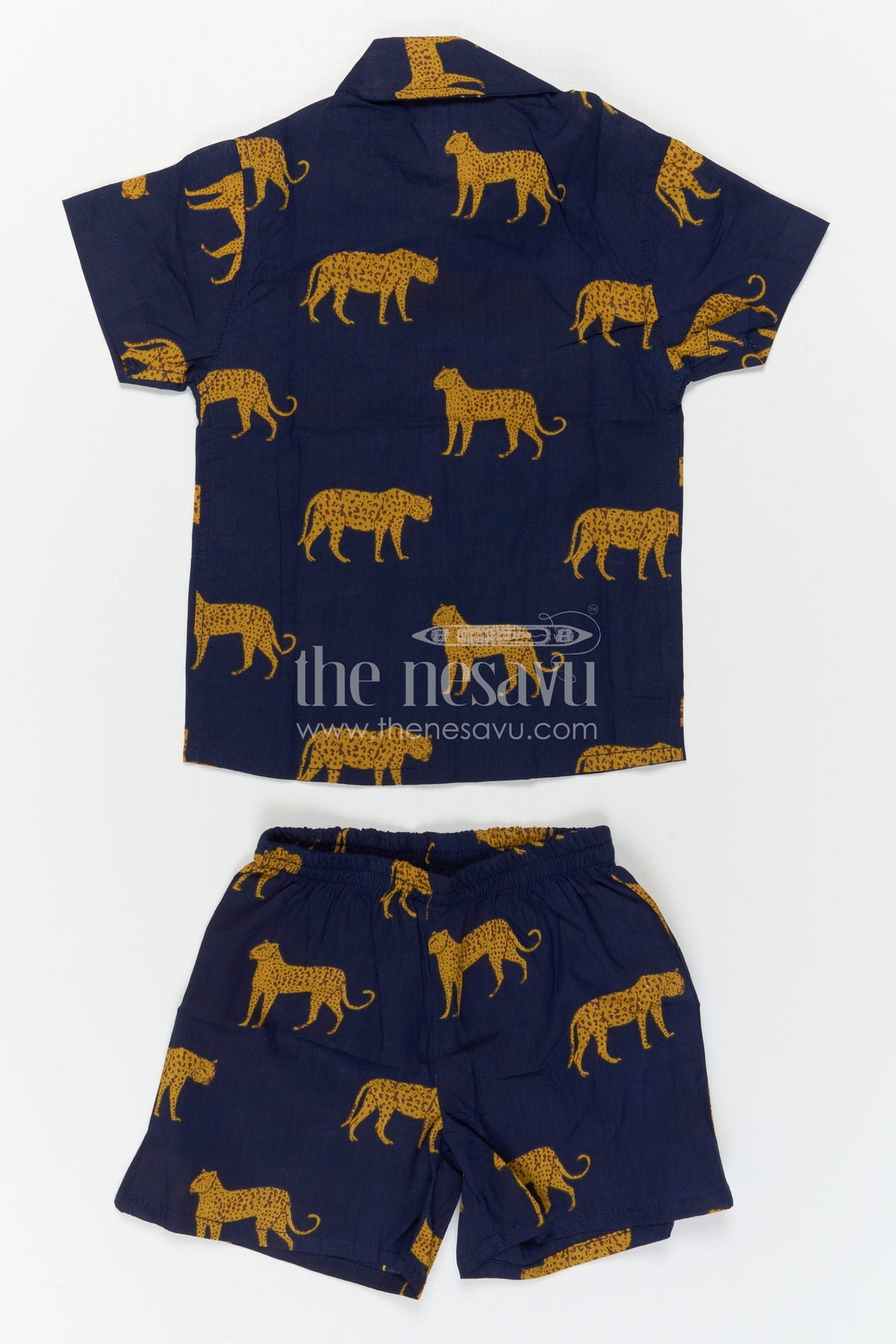 The Nesavu Boys Casual Set Boys Co Ord Set for Summer Outings and Casual Playtime Nesavu Nesavu Boys Cotton Co Ord Set For Summer Outings With Digital Print Shirt And Shorts Casual Wear
