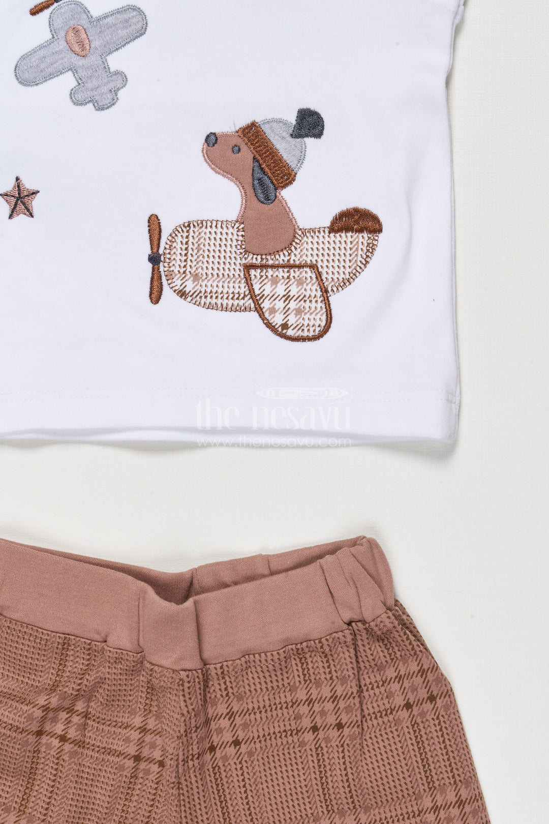 The Nesavu Boys Casual Set Boys Cotton Casual Outfit Set for Playdates and Everyday Use Nesavu Nesavu boys cotton casual top shorts outfit playdates everyday toddler wear