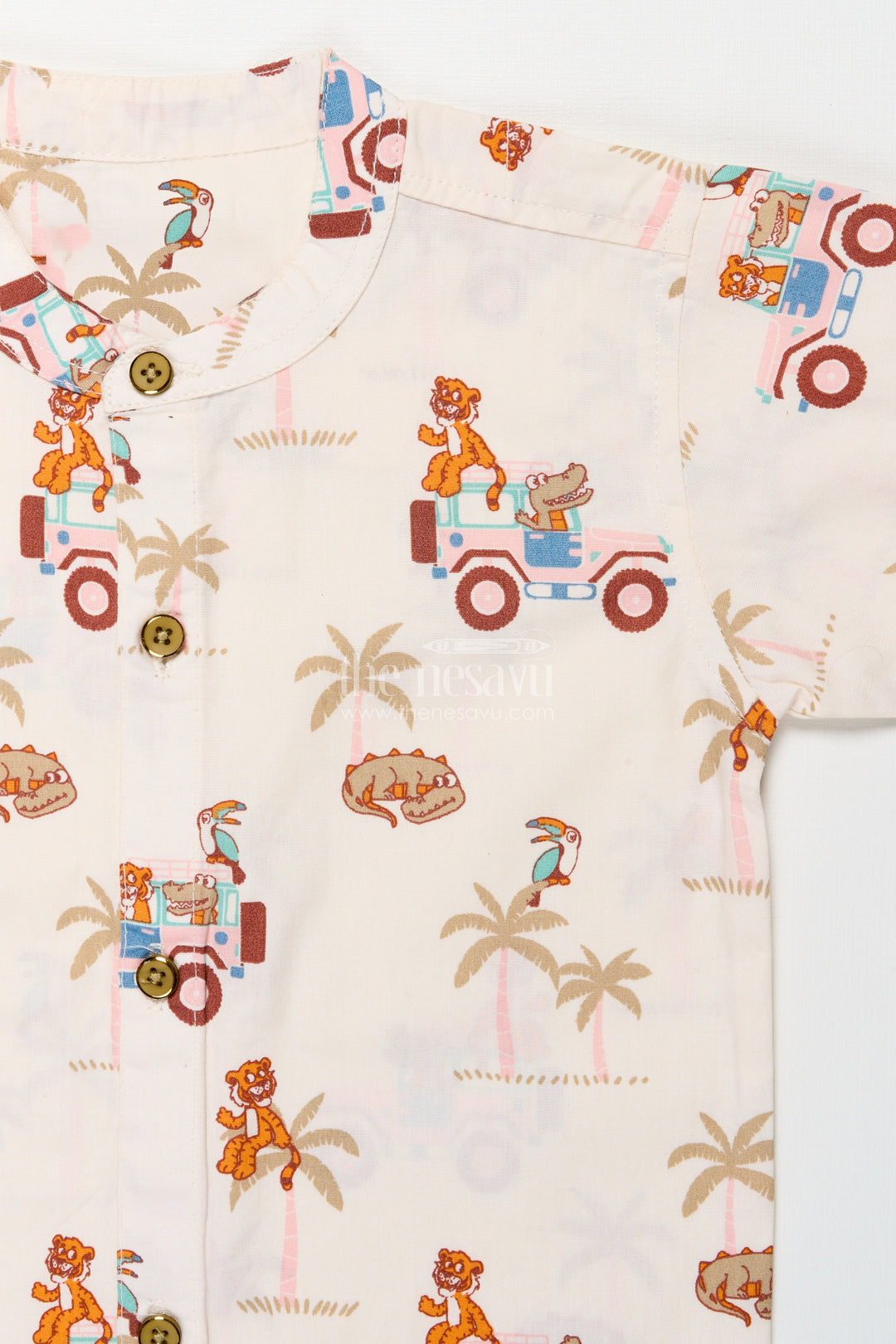 The Nesavu Boys Casual Set Boys Cotton Casual Set for Playdates and Festive Wear Nesavu Nesavu boys cotton casual set digital print playdates festive occasions