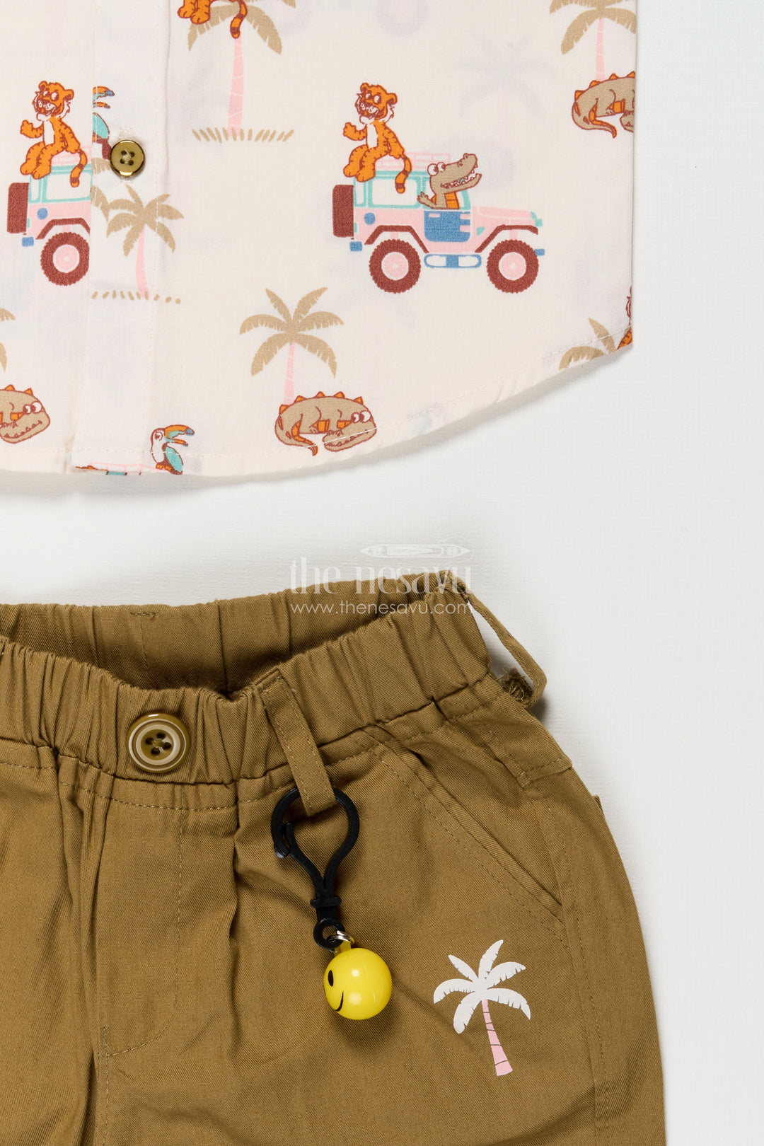 The Nesavu Boys Casual Set Boys Cotton Casual Set for Playdates and Festive Wear Nesavu Nesavu boys cotton casual set digital print playdates festive occasions