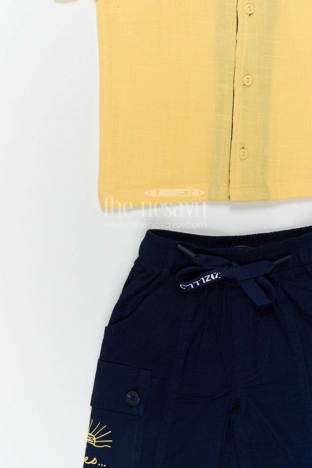 The Nesavu Boys Casual Set Boys Cotton Casual Set for Playtime and Everyday Comfort Nesavu Nesavu boys cotton casual set for playtime with breathable fabric and easy fit shorts everyday wear