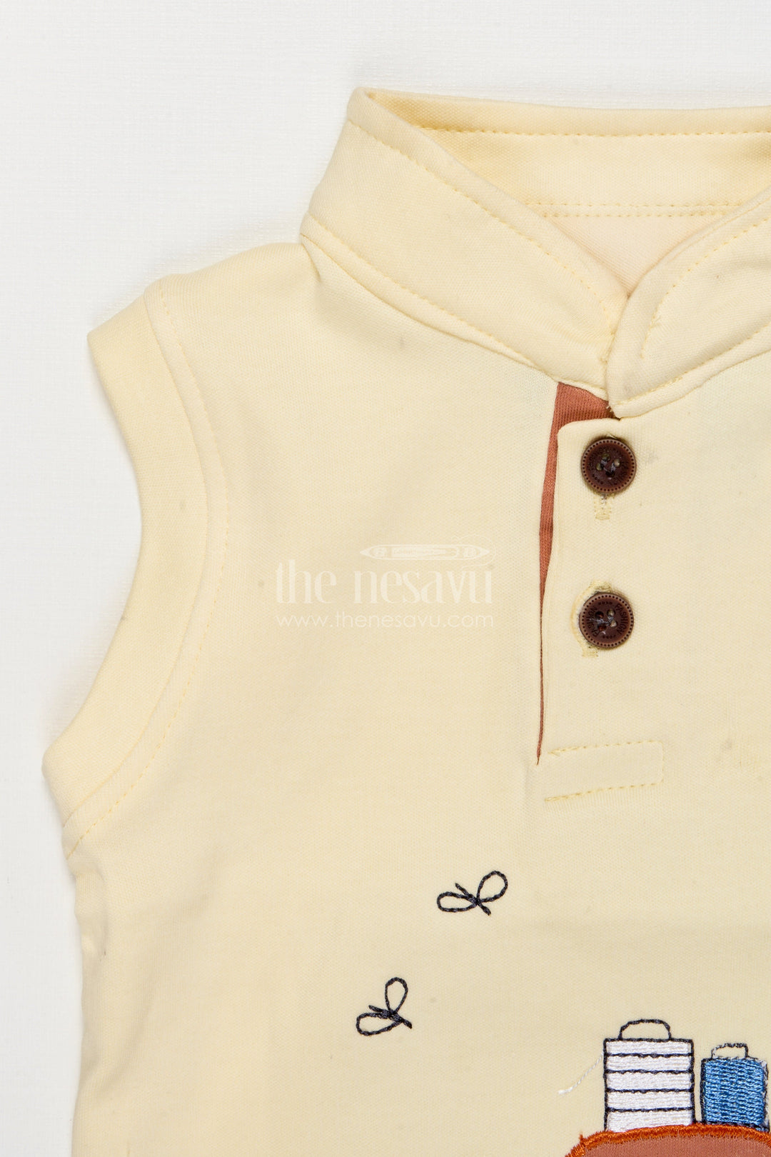 The Nesavu Boys Casual Set Boys Cotton Casual Set with Embroidery for Outings and Playdates Nesavu Nesavu boys cotton casual wear set embroidery everyday outings play