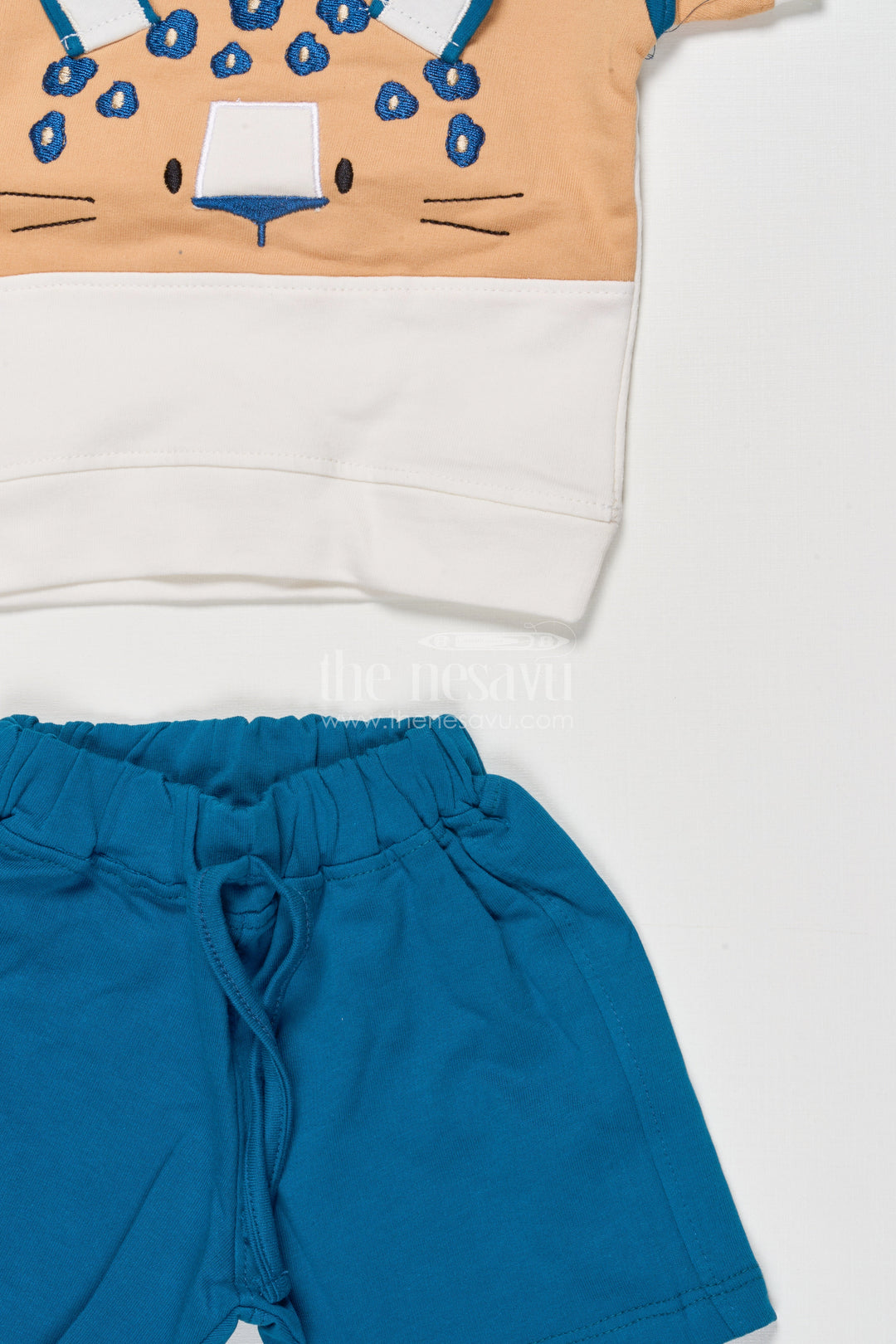 The Nesavu Boys Casual Set Boys Cotton Casual Wear Set for Playdates and Summer Fun Nesavu Nesavu boys printed cotton t-shirt shorts outfit summer outings playful comfort