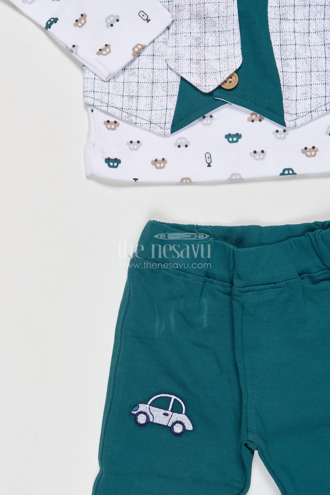 The Nesavu Boys Casual Set Boys Cotton Casual Wear Set for Travel Days and Play Nesavu Nesavu boys cotton casual wear set digital print weekend play travel days