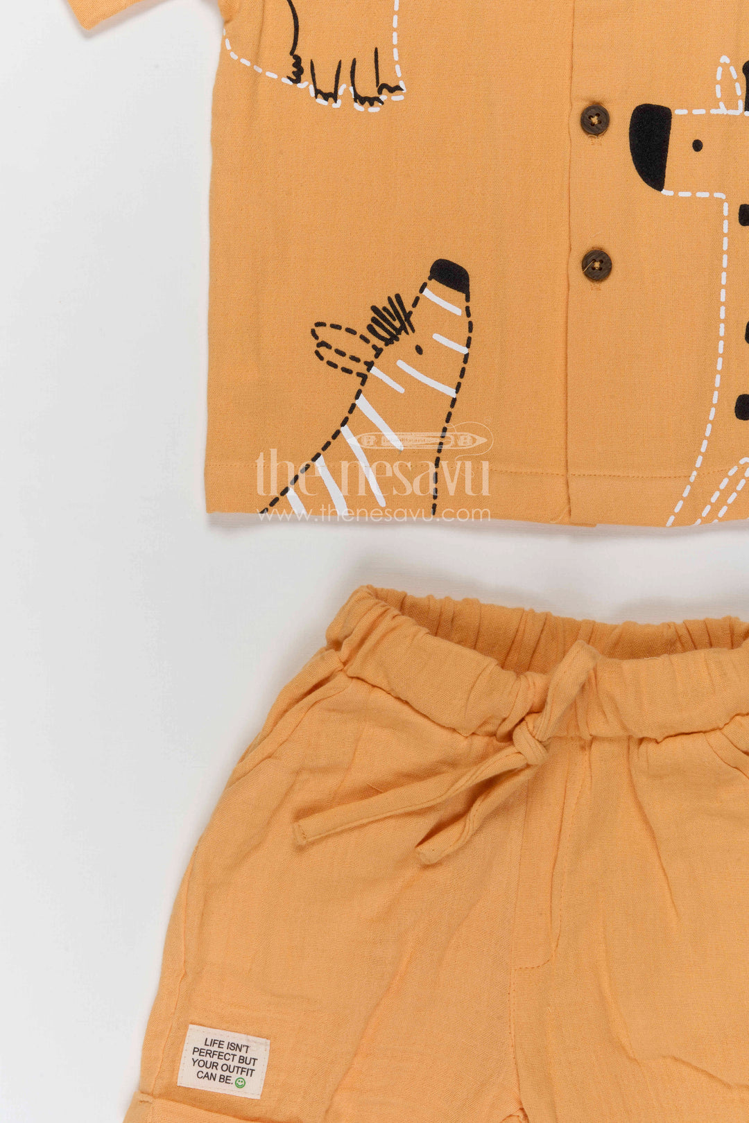 The Nesavu Boys Casual Set Boys Cotton Co Ord Set for Daily Wear and Casual Outings Nesavu Nesavu boys cotton co ord set for daily wear and casual outings with breathable muslin fabric and comfort fit