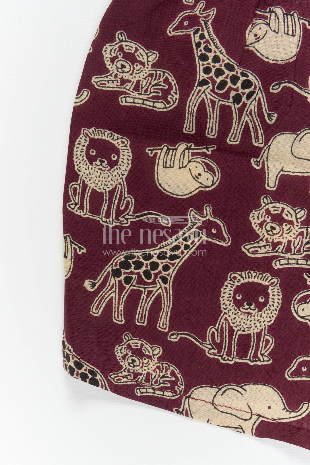 The Nesavu Boys Casual Set Boys Cotton Co Ord Set for Playtime and Summer Outings Nesavu Nesavu Boys Cotton Co Ord Set For Playtime With Animal Print Shirt And Shorts Summer Outfit