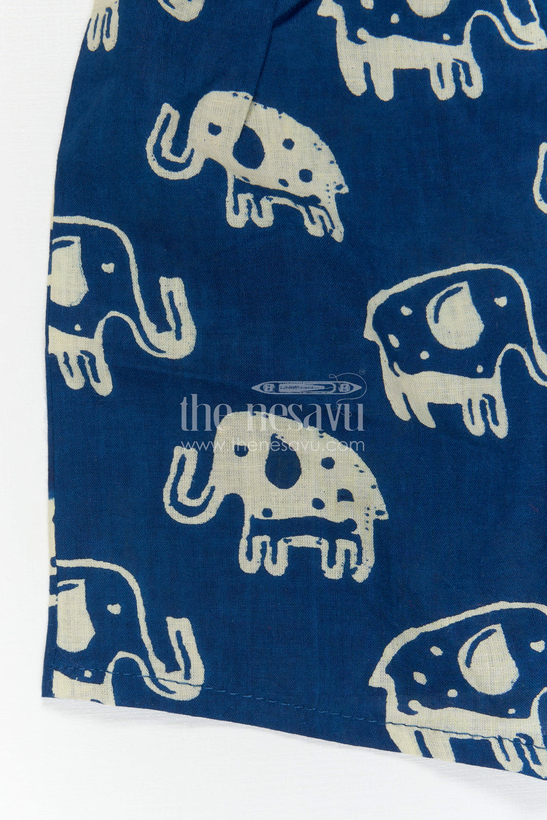 The Nesavu Boys Casual Set Boys Cotton Co Ord Set for Summer Playtime and Outings Nesavu Nesavu Boys Cotton Co Ord Set For Summer Playtime With Elephant Print Shirt And Shorts Outfit