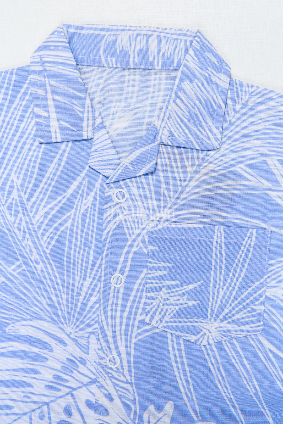 The Nesavu Boys Casual Set Boys Cotton Co-Ord Set with Leaf Print for Summer Play and Holidays Nesavu Nesavu boys cotton co-ord set tropical print  perfect summer outings holidays