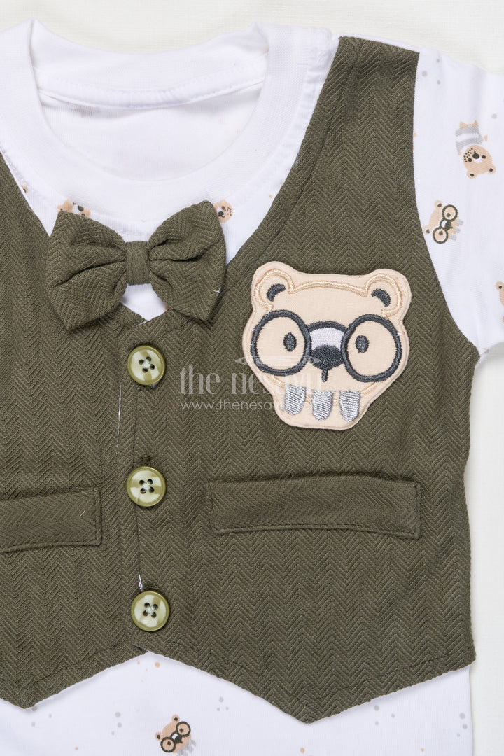 The Nesavu Boys Casual Set Boys Cotton Collared Set for Festive Casuals and Outings Nesavu Nesavu toddler boy cotton collared shirt shorts set festive gatherings smart casual wear