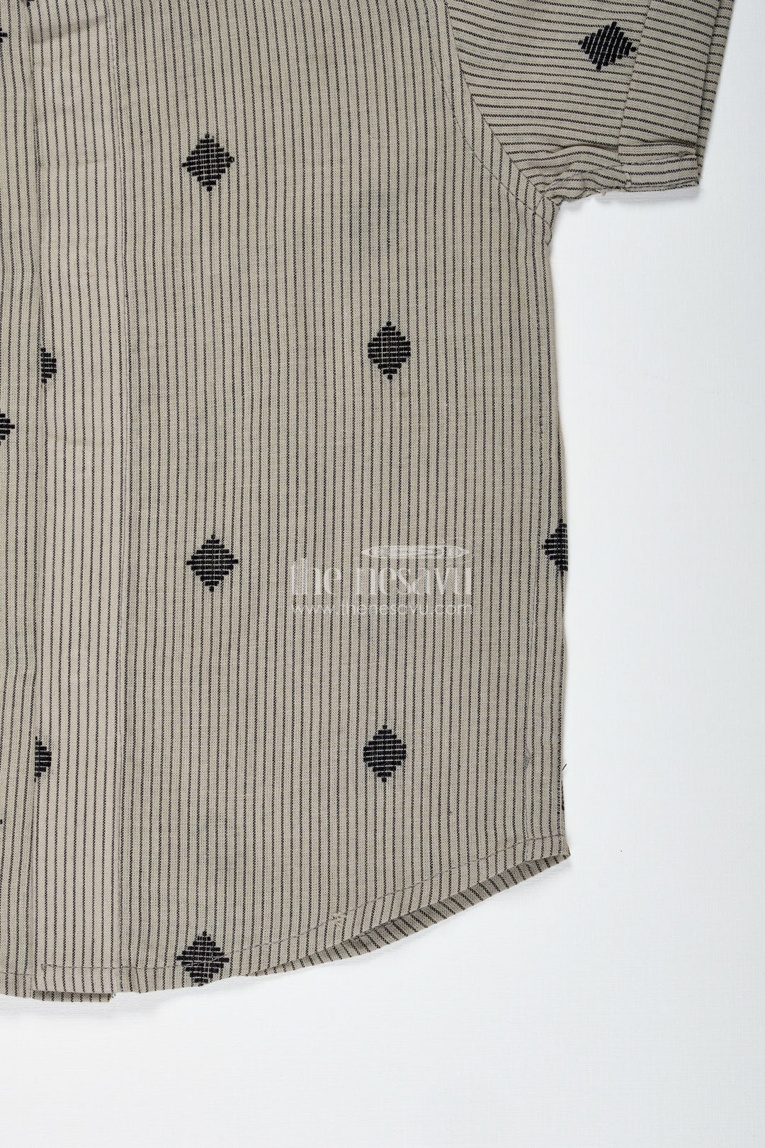 The Nesavu Boys Cotton Shirt Boys Cotton Dobby Shirt with Woven Embroidery for Traditional Dressing Nesavu Nesavu Boys Olive Cotton Dobby Shirt Embroidered Motifs Ethnic Casual Shirt Kids