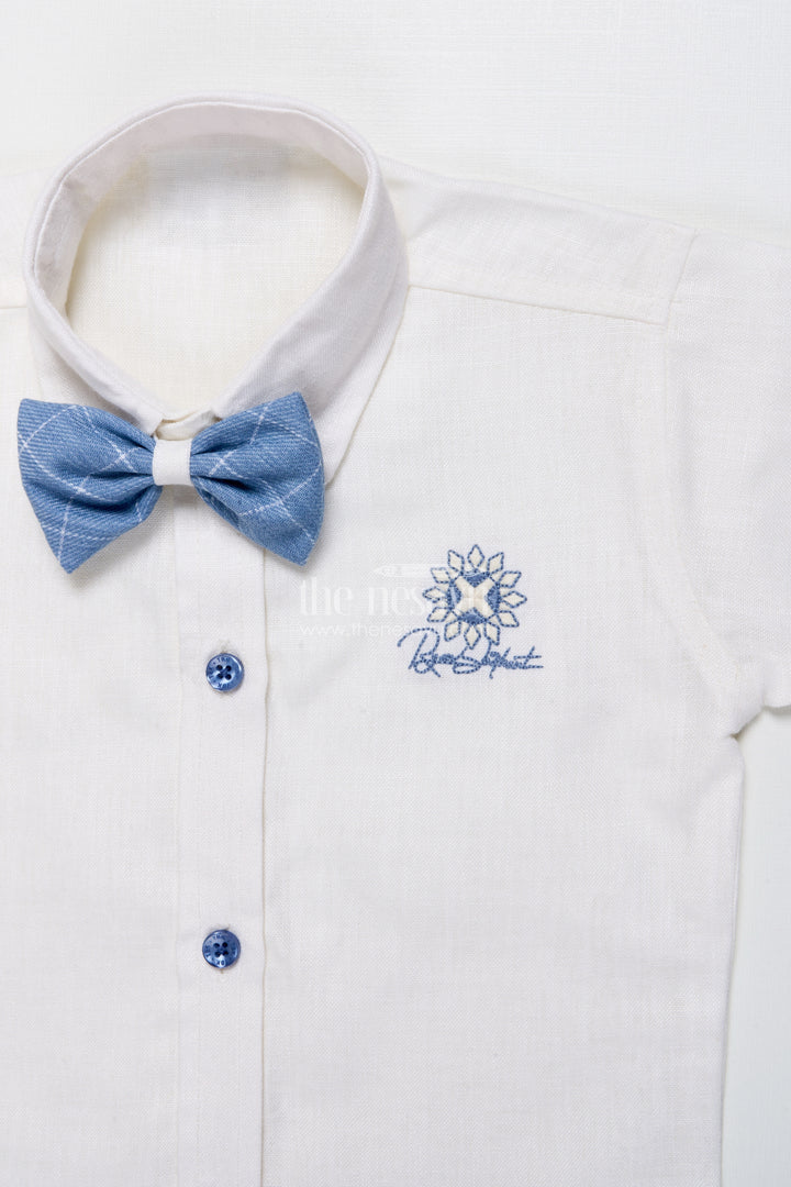 The Nesavu Boys Casual Set Boys Cotton Jacket Set for Weddings and Family Events Nesavu Nesavu boys cotton jacket set blue checkered design festive wedding wear