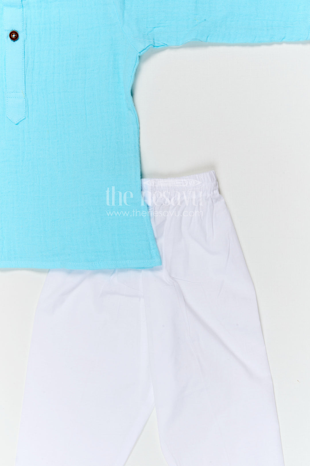 The Nesavu Boys Casual Set Boys Cotton Kurta Set for Casual Outings and Festive Wear Nesavu Nesavu boys muslin cotton kurta set for casual outings and festive family gatherings