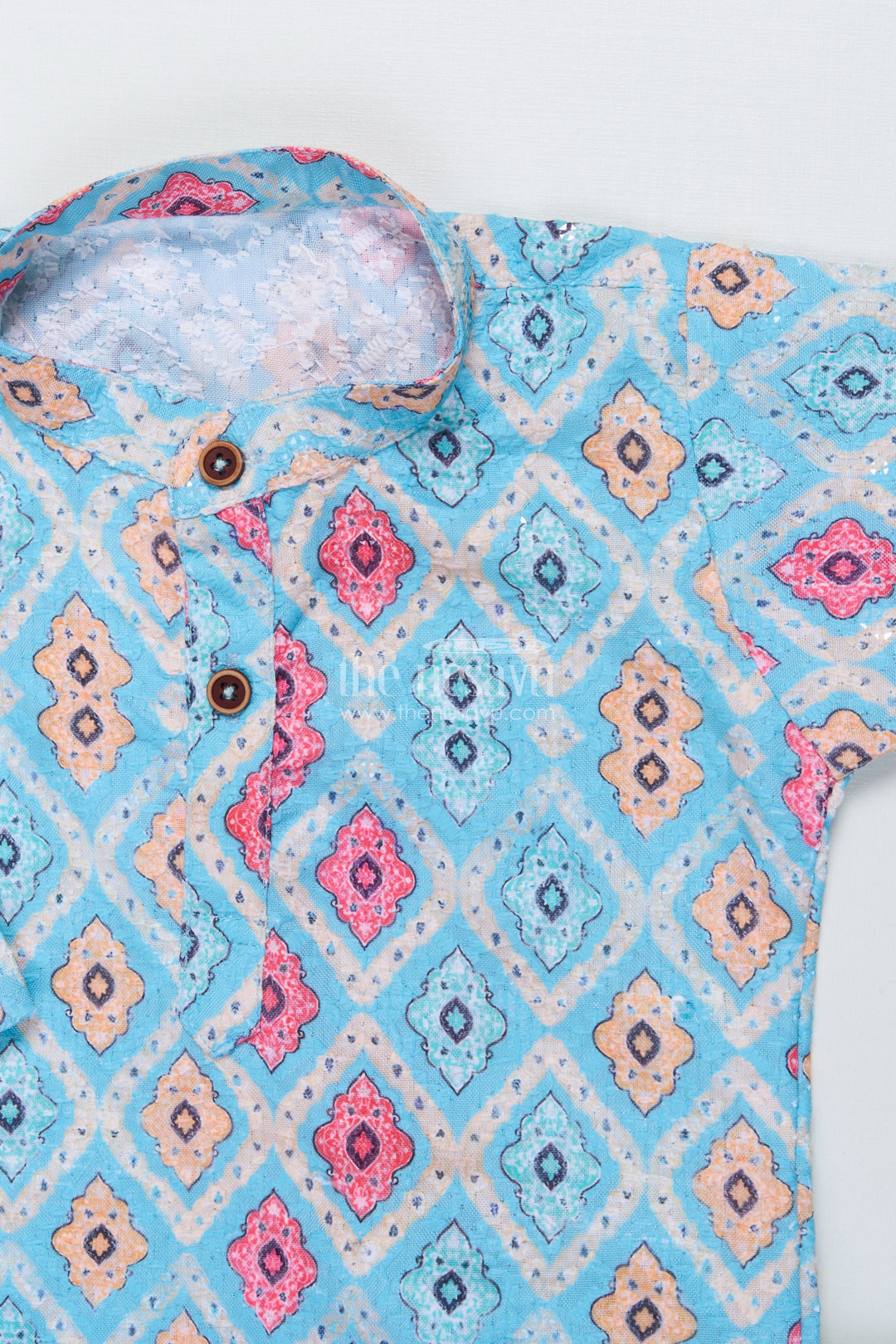 The Nesavu Boys Kurtha Set Boys Cotton Kurta Set for Ethnic Day and Festive Wear Nesavu Nesavu boys cotton kurta set digital print festive school functions ethnic day