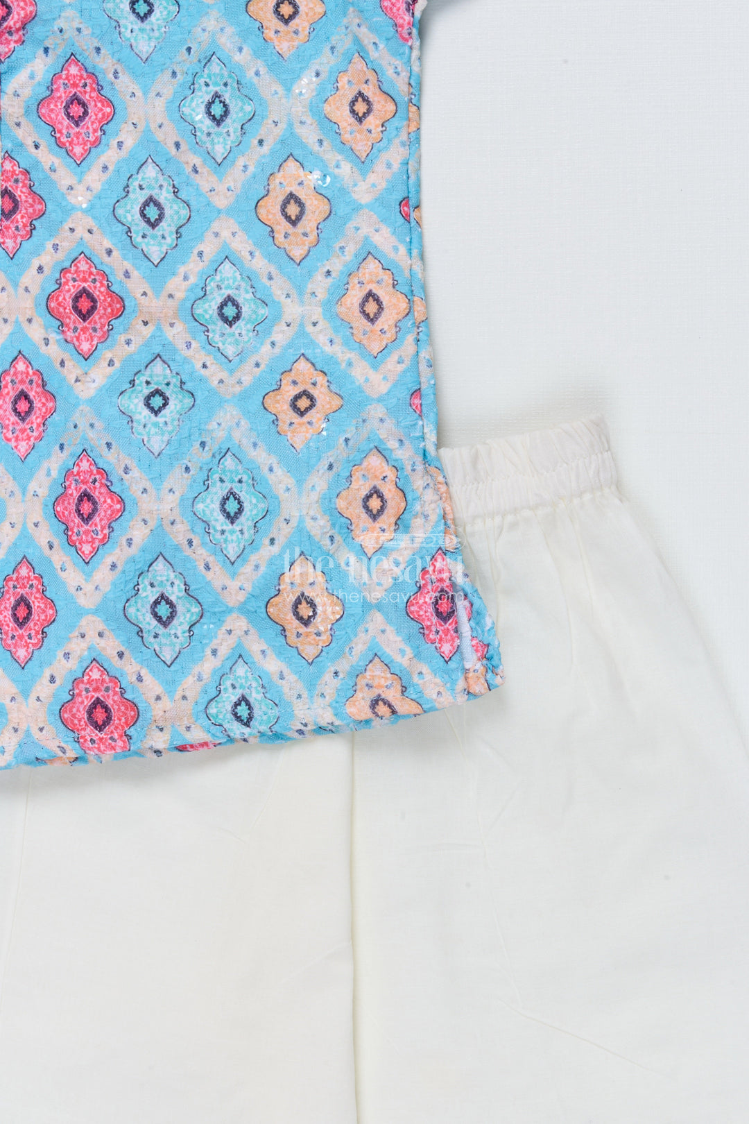 The Nesavu Boys Kurtha Set Boys Cotton Kurta Set for Ethnic Day and Festive Wear Nesavu Nesavu boys cotton kurta set digital print festive school functions ethnic day