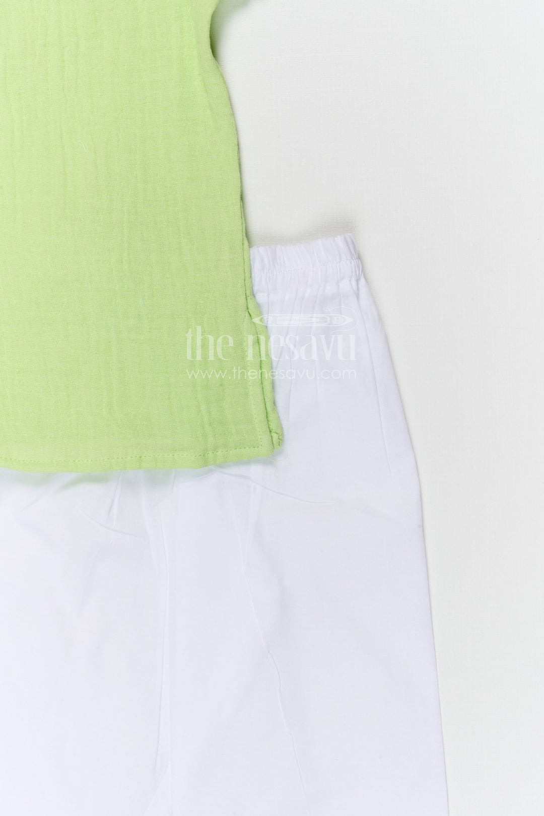 The Nesavu Boys Casual Set Boys Cotton Kurta Set for Traditional Outings and Celebrations Nesavu Nesavu boys muslin cotton kurta set for traditional outings and festive celebrations