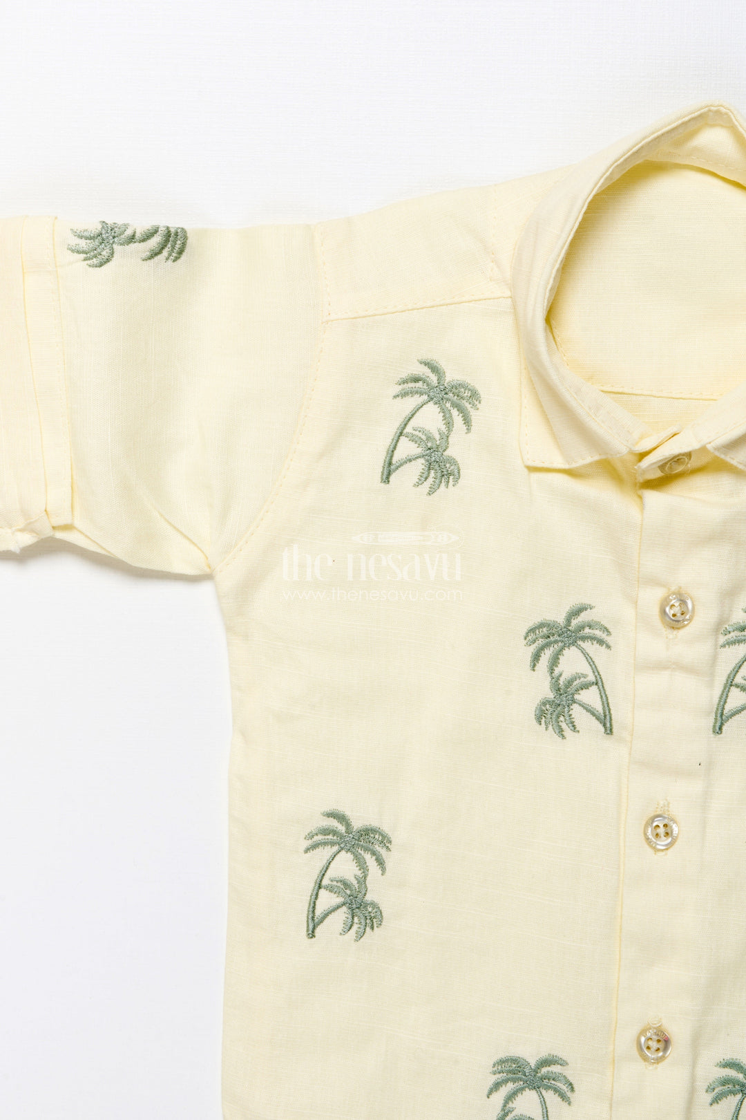 The Nesavu Boys Casual Set Boys Cotton Outfit Set with Embroidery for Everyday Comfort and Outings Nesavu Nesavu cotton boys outfit set embroidery matching cap casual outings daily wear