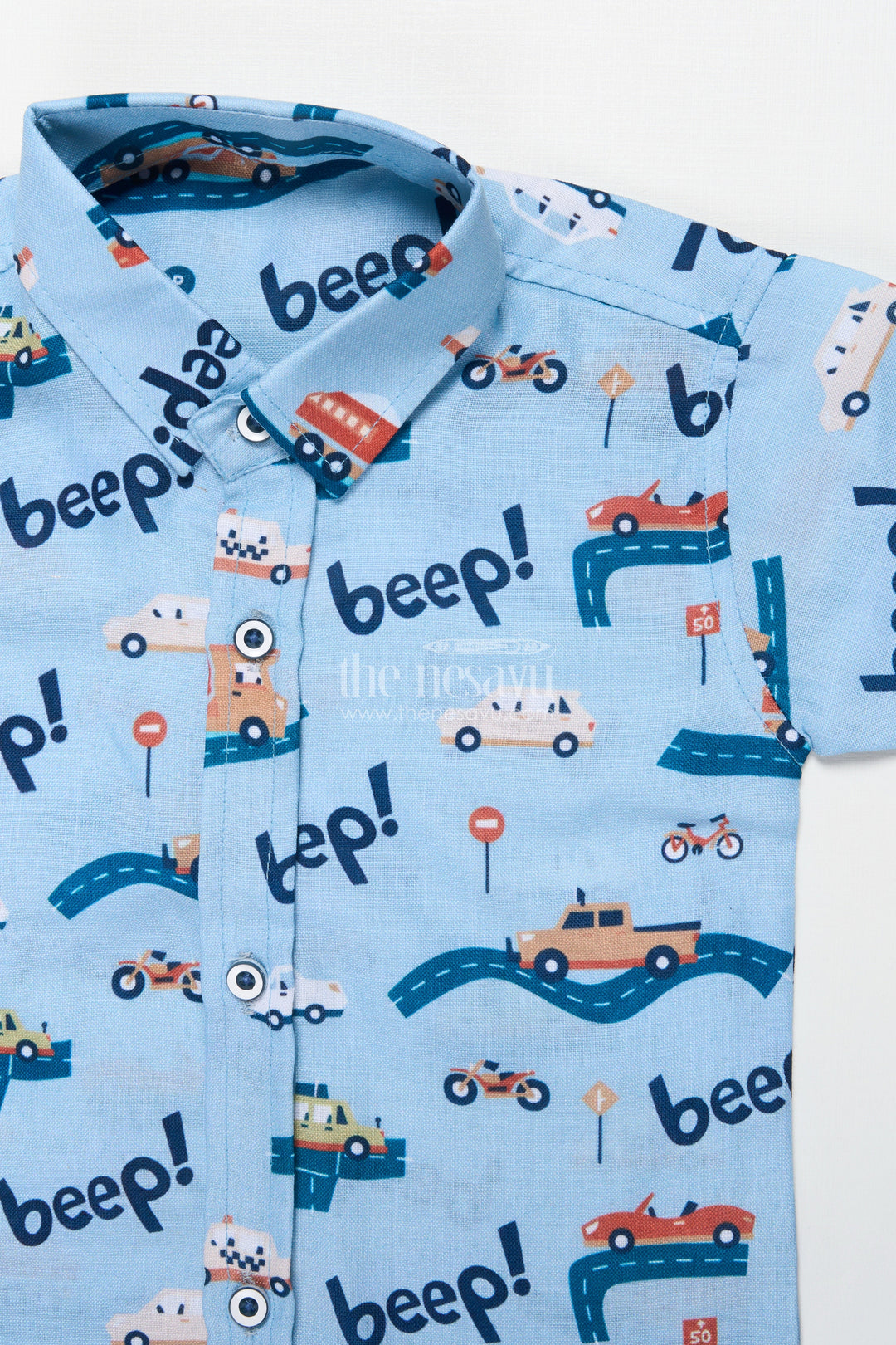 The Nesavu Boys Casual Set Boys Cotton Outfit with Vehicle Print for Daycare and Holiday Fun Nesavu Nesavu boys cotton casual set fun car print weekend outings daycare travel
