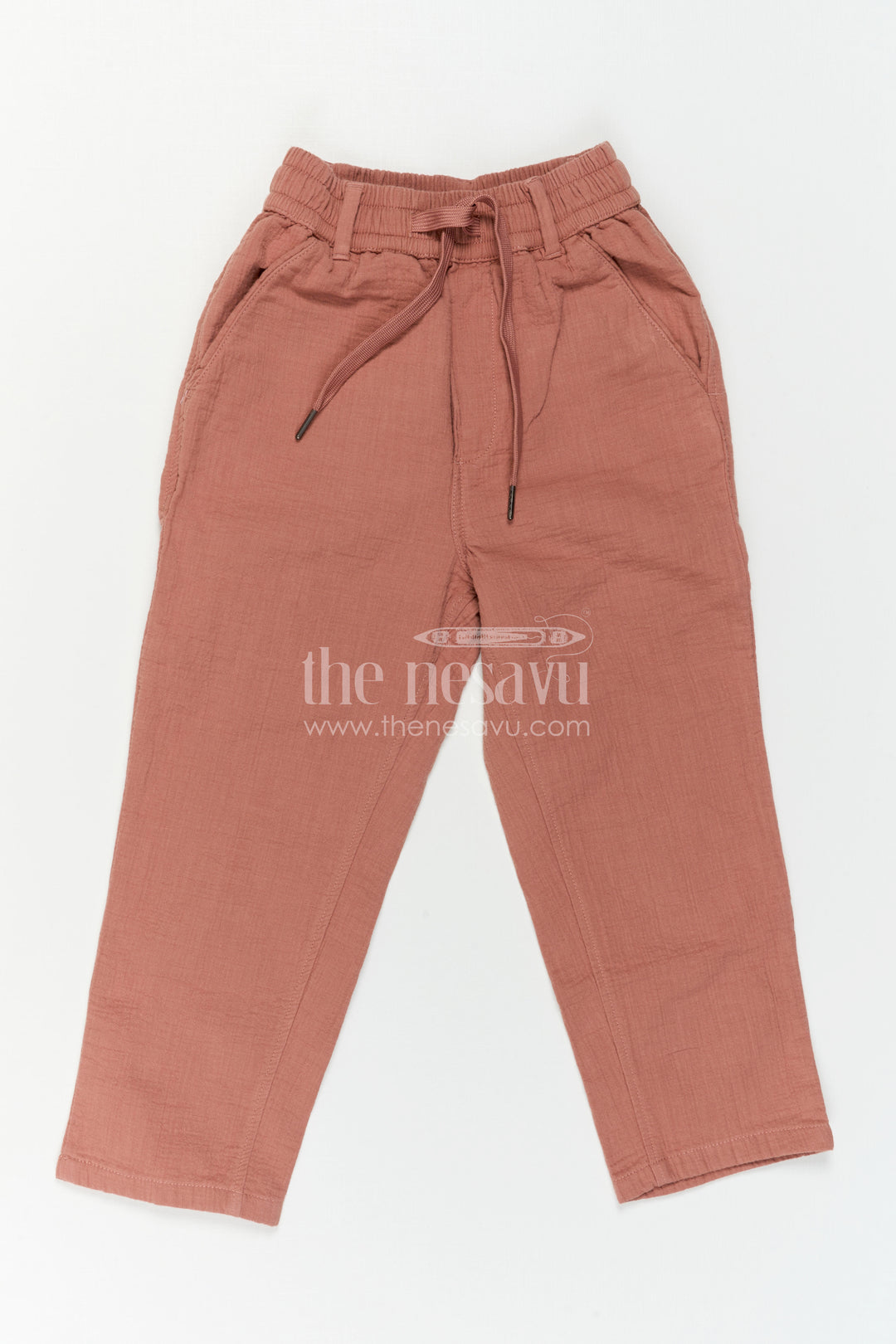 The Nesavu Boys Pant Boys Cotton Pants for Casual Wear and Everyday Comfort Nesavu Nesavu Boys Muslin Cotton Pants For Casual Wear Breathable Comfortable Everyday Outfit For Kids