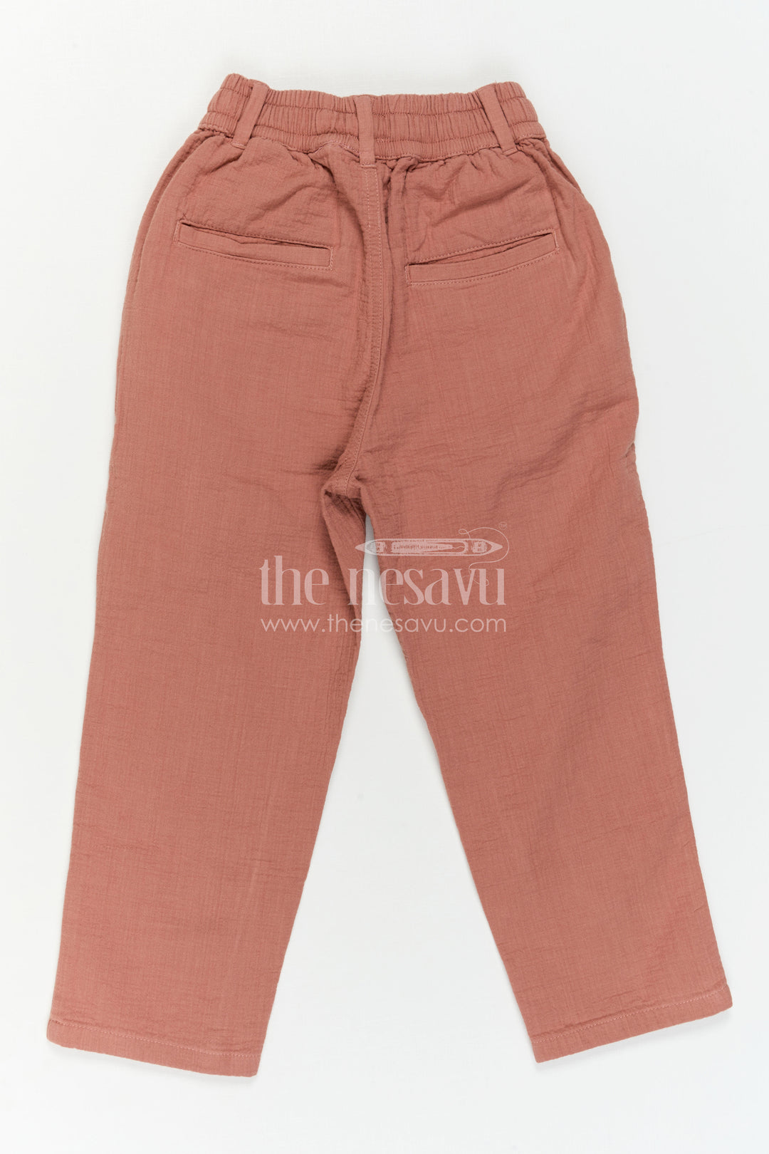 The Nesavu Boys Pant Boys Cotton Pants for Casual Wear and Everyday Comfort Nesavu Nesavu Boys Muslin Cotton Pants For Casual Wear Breathable Comfortable Everyday Outfit For Kids