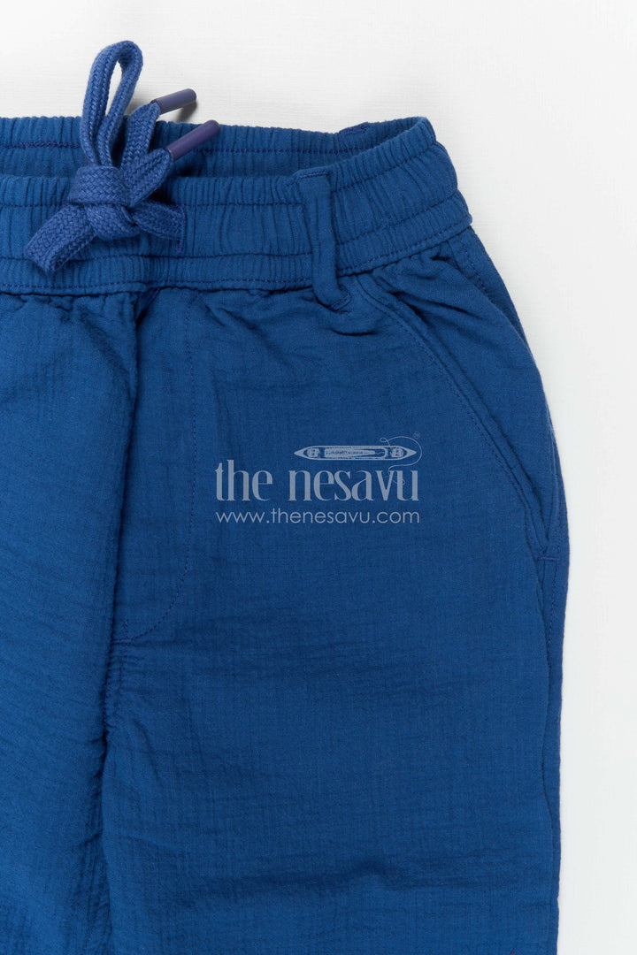 The Nesavu Boys Pant Boys Cotton Pants for Daily Wear and Playtime Comfort Nesavu Nesavu Boys Muslin Cotton Pants For Daily Wear Breathable Comfortable Playtime Outfit For Kids