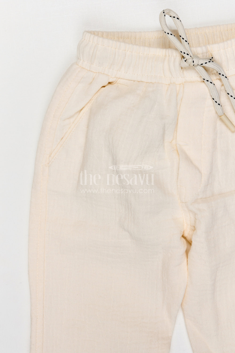 The Nesavu Boys Pant Boys Cotton Pants for Everyday Wear and Comfortable Outings Nesavu Nesavu boys muslin cotton pants breathable everyday casual wear for kids