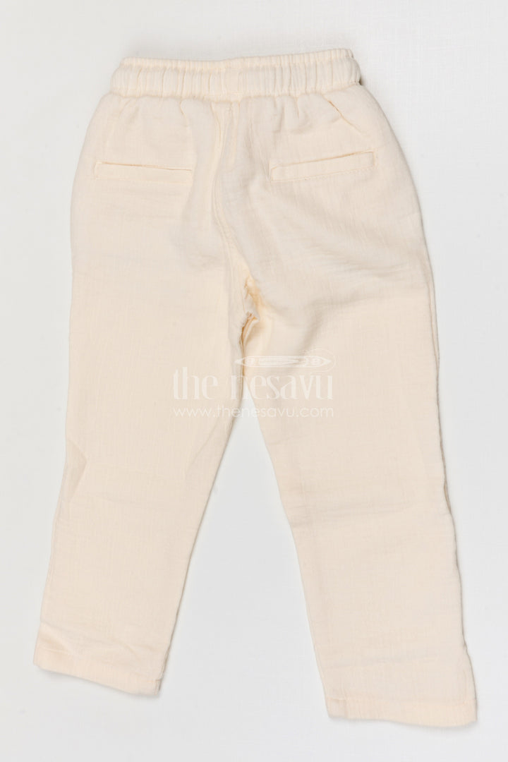 The Nesavu Boys Pant Boys Cotton Pants for Everyday Wear and Comfortable Outings Nesavu Nesavu boys muslin cotton pants breathable everyday casual wear for kids