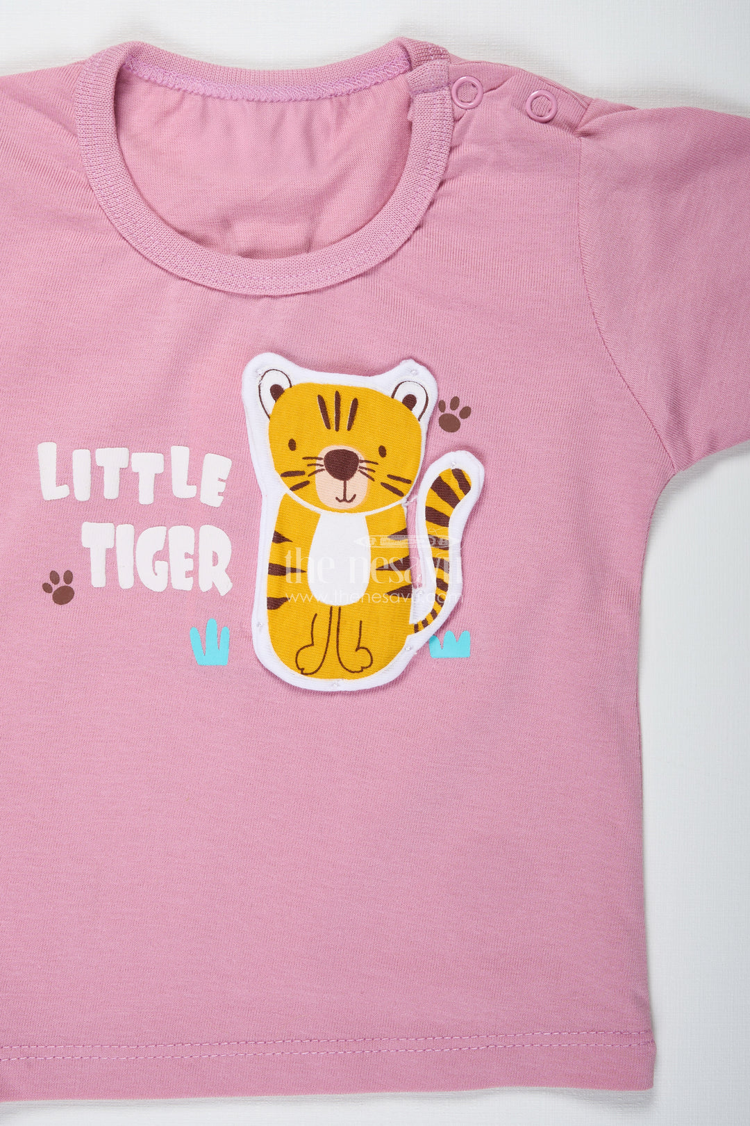 The Nesavu Boys Casual Set Boys Cotton Pink T Shirt and Shorts Set with Animal Digital Prints for Playful Summer Wear Nesavu Nesavu Boys Pink Cotton T Shirt Animal Printed Shorts Set Comfortable Everyday Wear