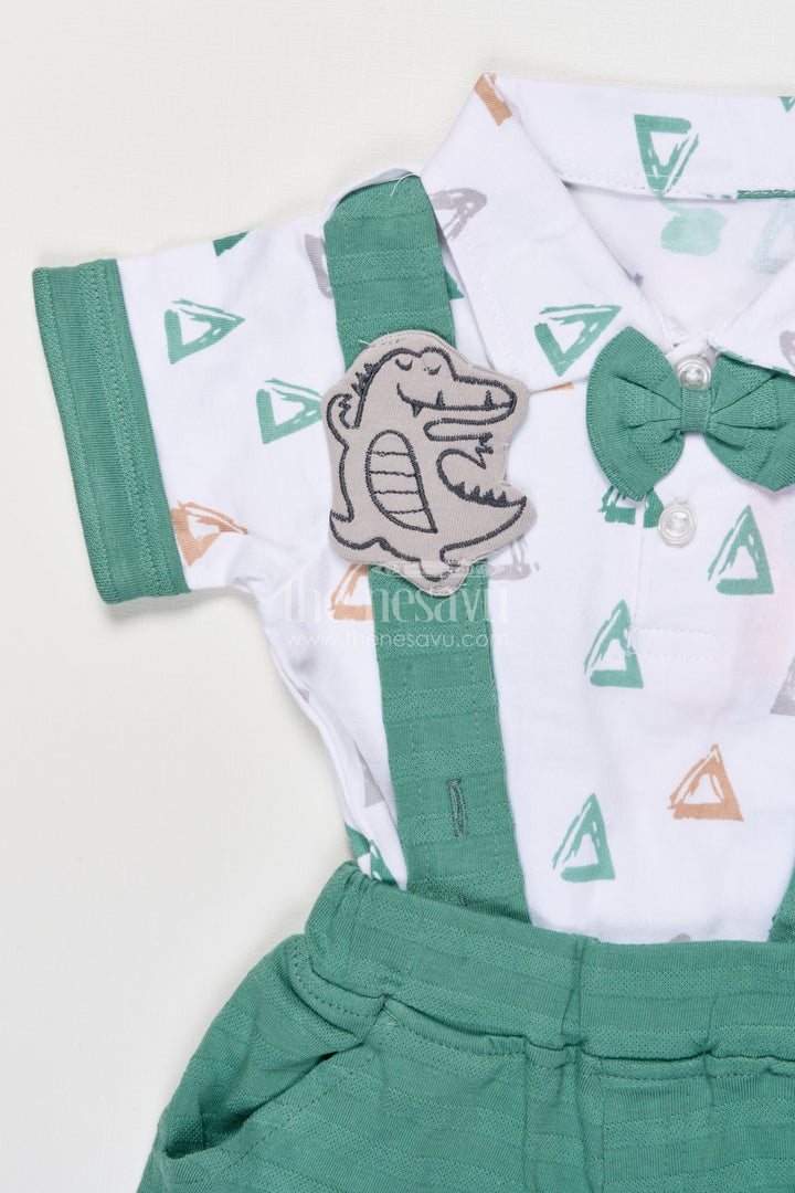 The Nesavu Boys Casual Set Boys Cotton Printed Set for Summer Days and Outdoor Play Nesavu Nesavu boys cotton printed t-shirt shorts set active toddlers summer outdoor fun