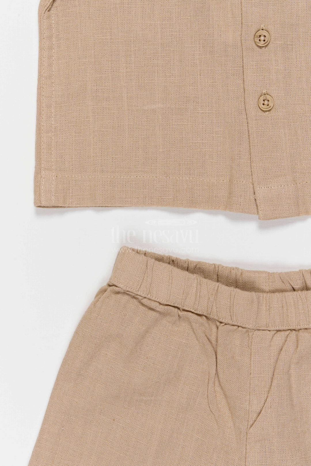 The Nesavu Boys Casual Set Boys Cotton Shirt and Shorts Set for Family Outings Nesavu Nesavu Boys Cotton Shirt And Shorts Set For Family Outings Casual Events And Summer Comfort