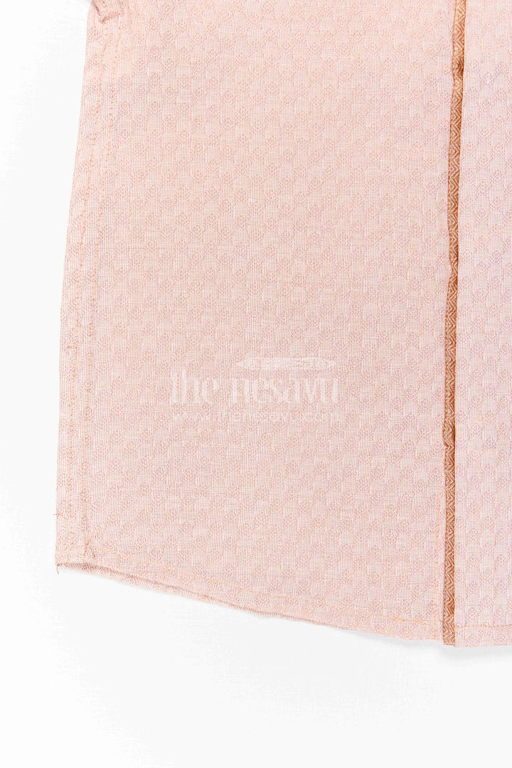 The Nesavu Boys Cotton Shirt Boys Cotton Shirt for Birthday Lunch Outings Nesavu Nesavu Boys Cotton Shirt For Birthday Lunch Outings With Mandarin Collar And Textured Finish