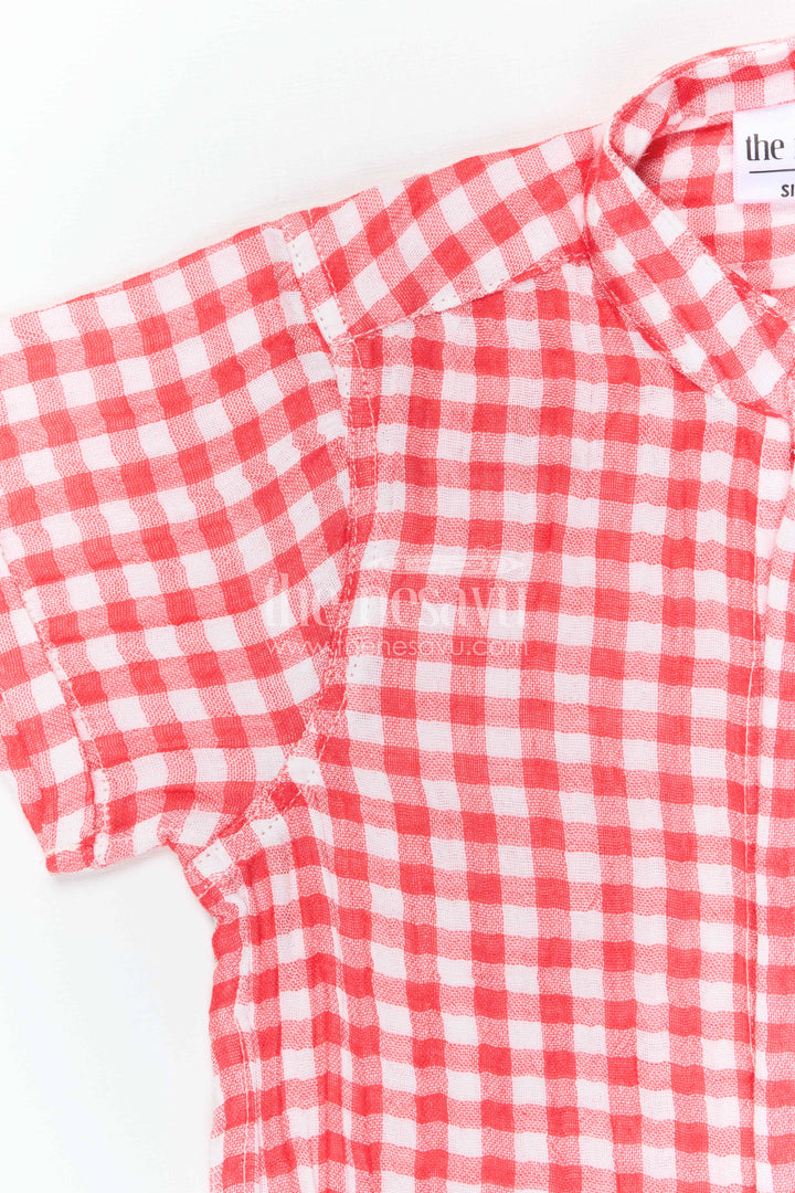 The Nesavu Boys Cotton Shirt Boys Cotton Shirt for Casual Outings and Everyday Comfort Nesavu Nesavu Boys Cotton Checked Shirt For Casual Outings And Everyday Wear With Breathable Comfortable Fabric